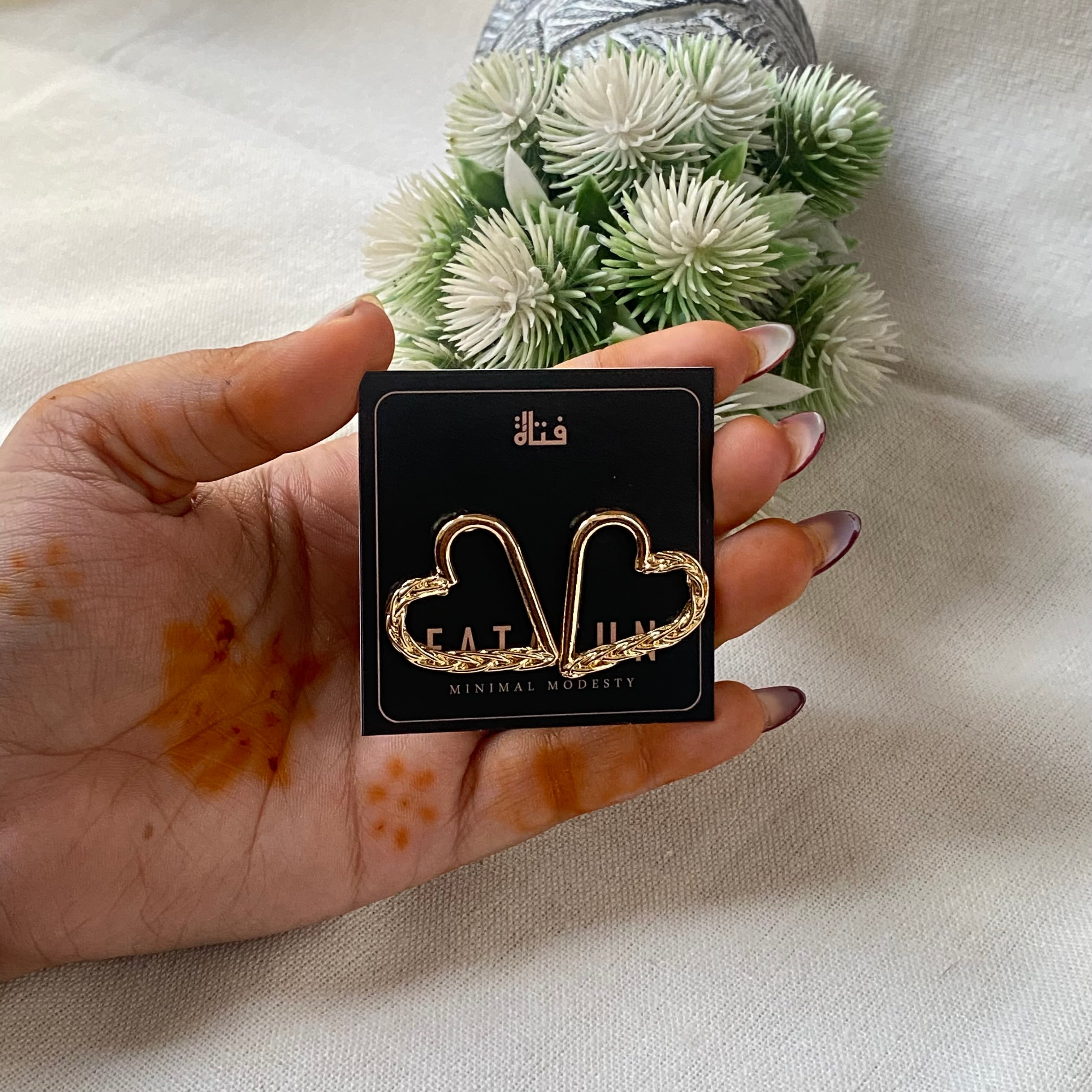 Elegant pattern stainless steel earrings