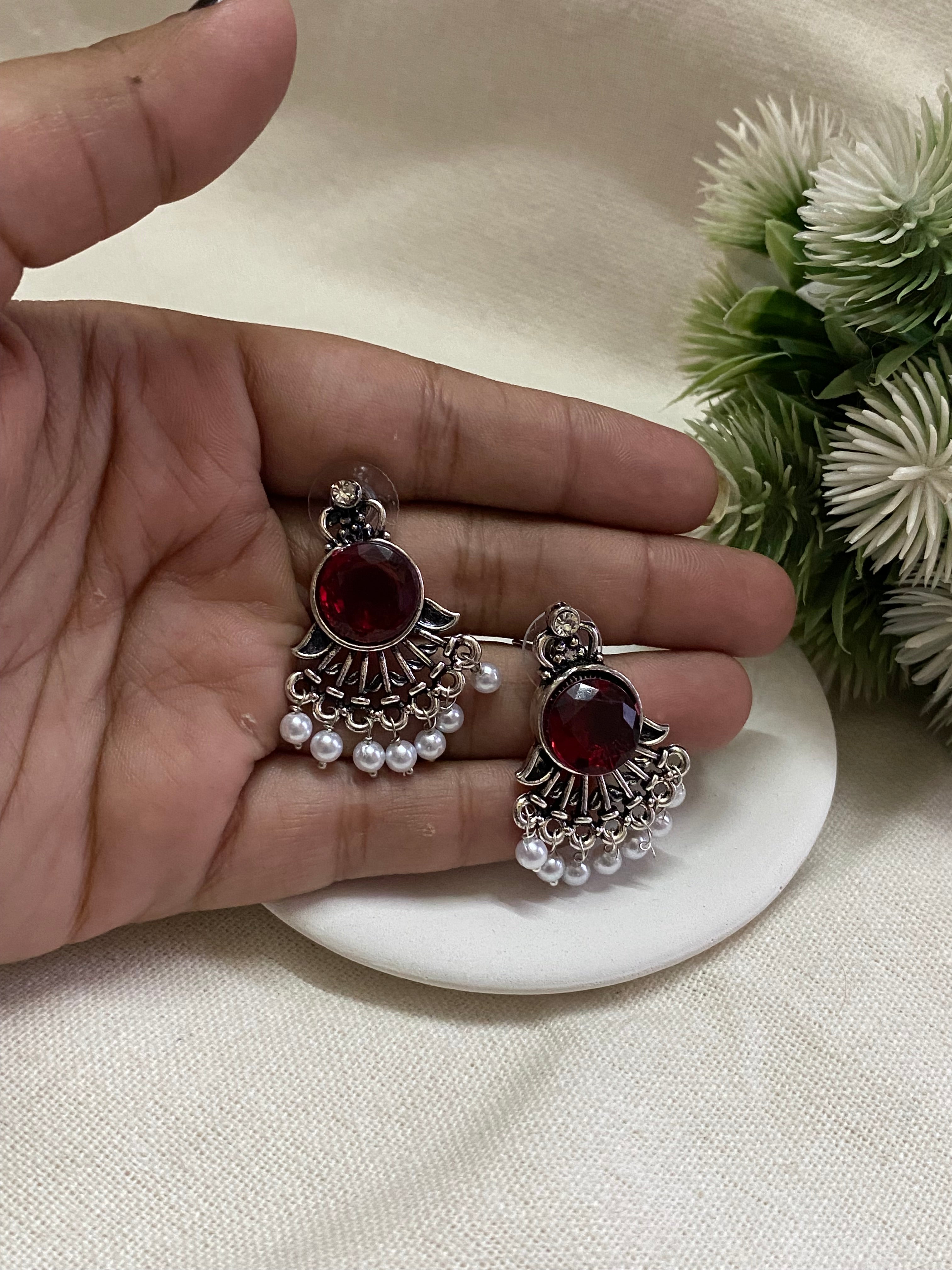 Minimal oxidise jhumka