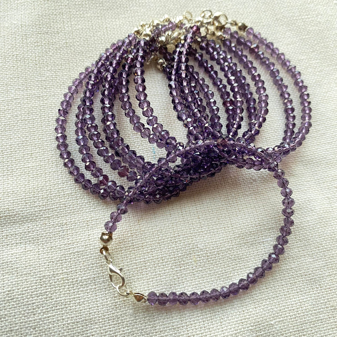 Crystal Bracelet Purple Tsp| (cost for each) - Fatatun