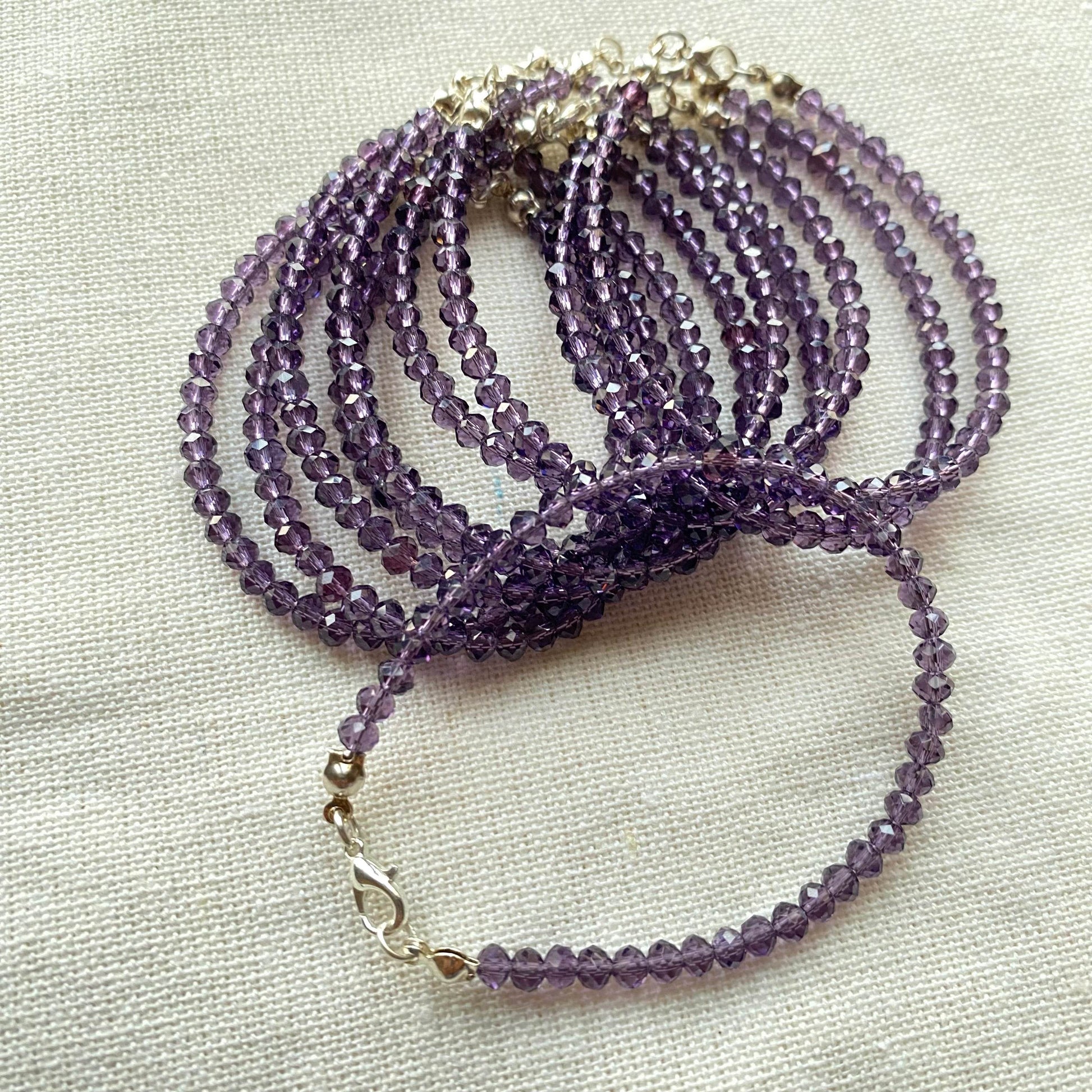 Crystal Bracelet Purple Tsp| (cost for each) - Fatatun