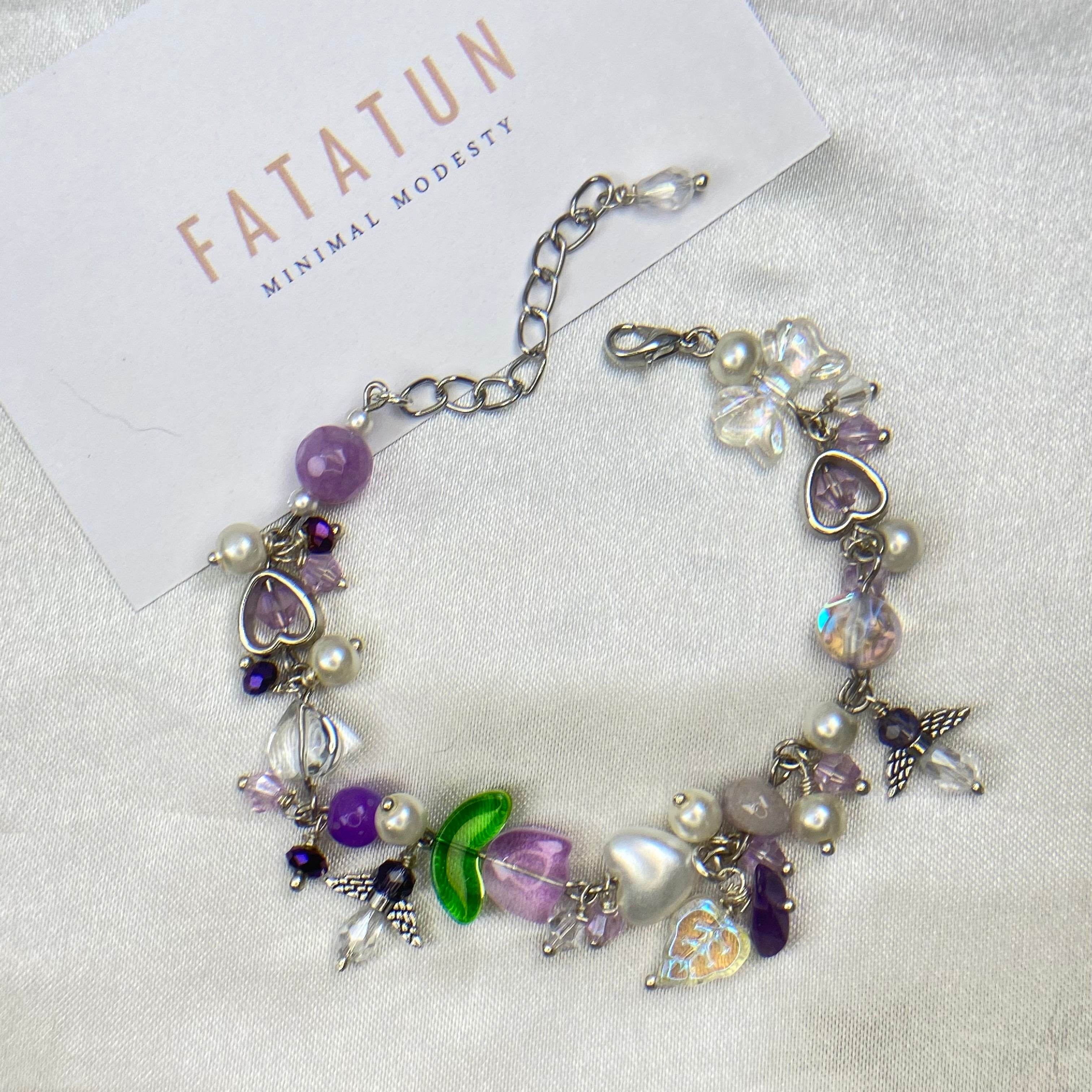 Purple theme Charm Bracelet - Fatatun