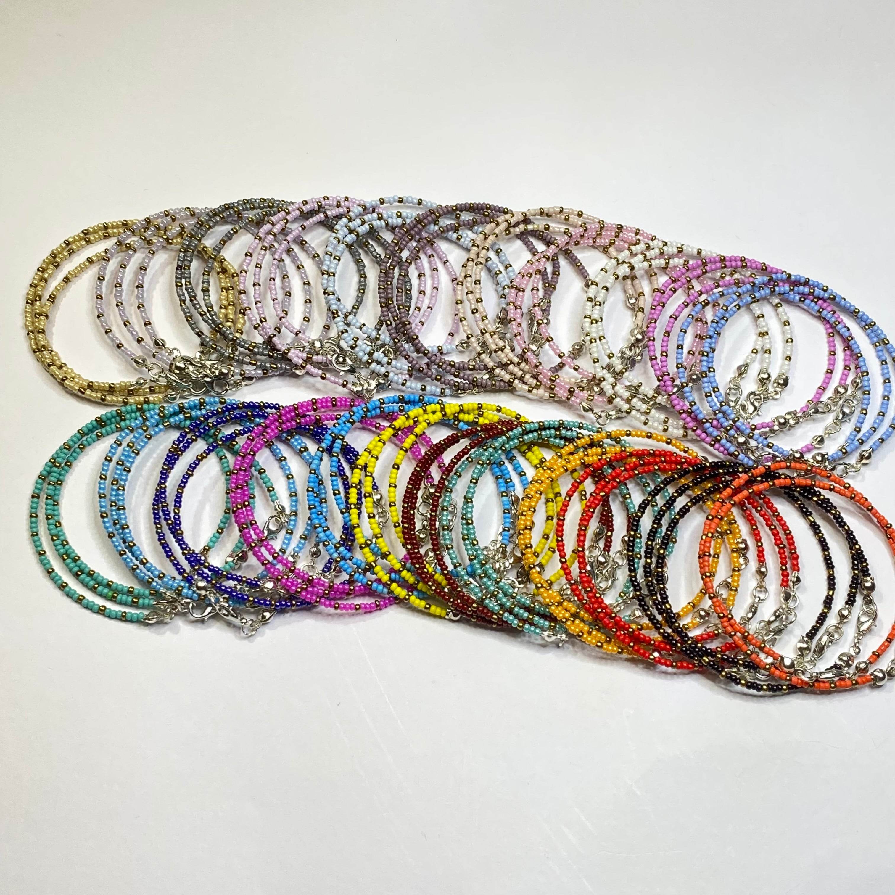 Minimal Seed Beads bracelet | Note its single line - Fatatun