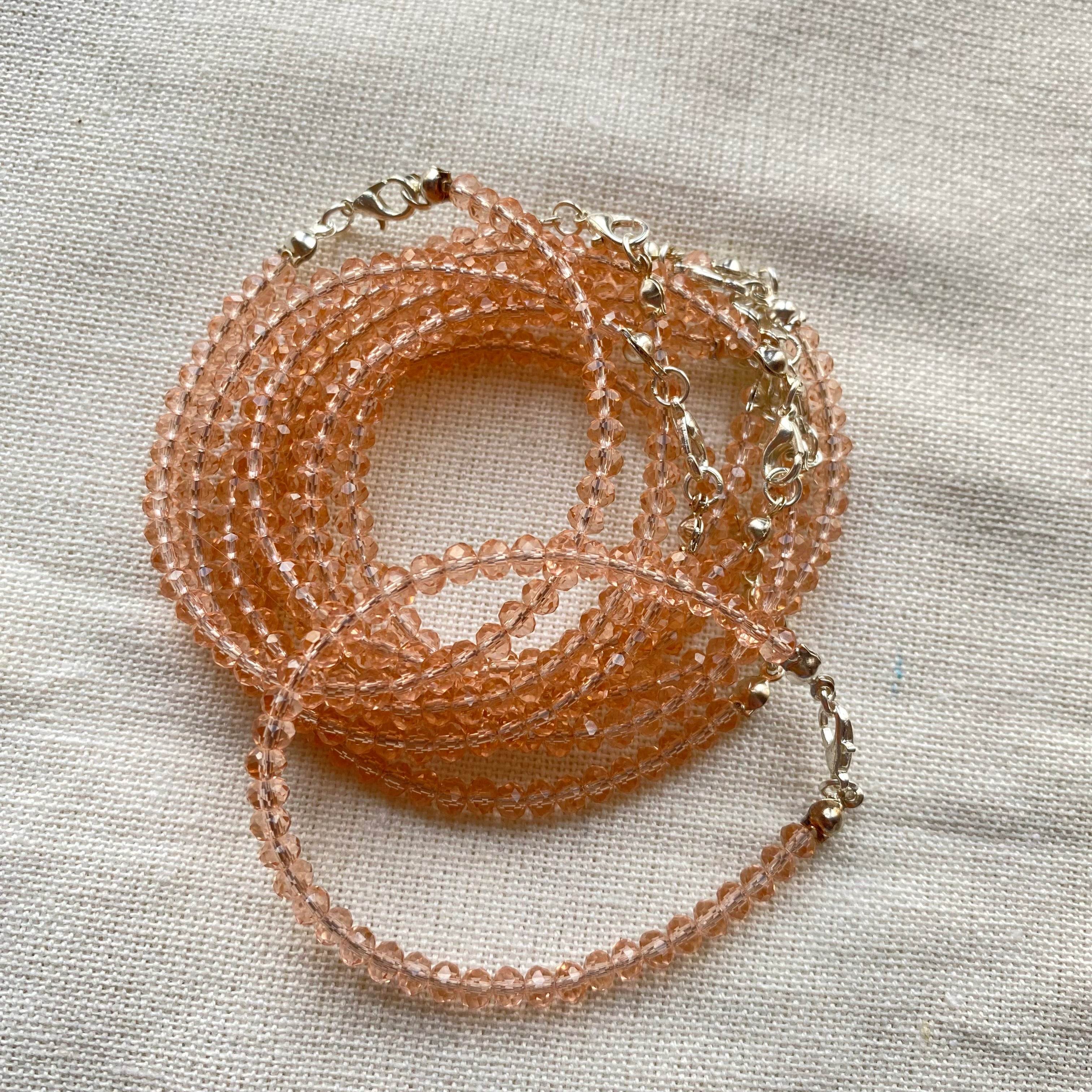 Crystal Bracelet Peach (cost for each) - Fatatun