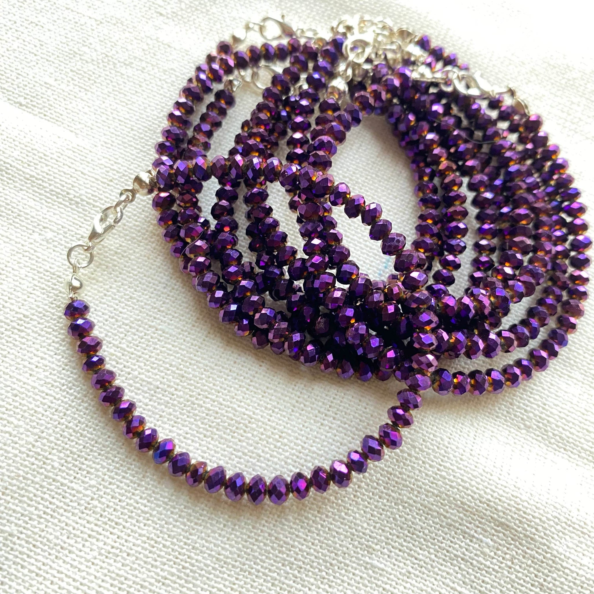 Crystal Bracelet purple Lustre | (cost for each) - Fatatun