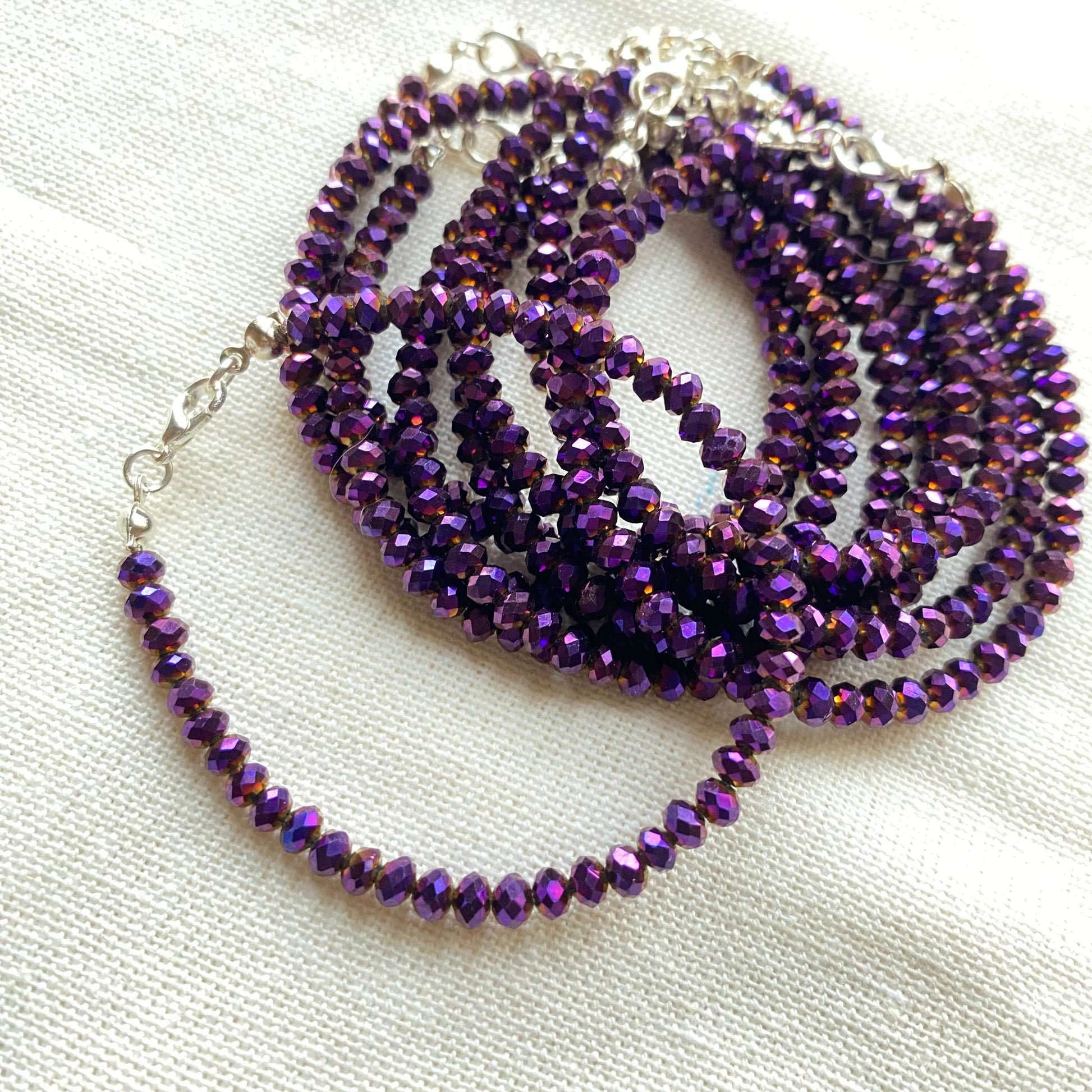 Crystal Bracelet purple Lustre | (cost for each) - Fatatun