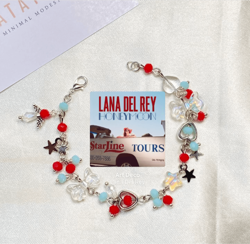 Red and see Blue Charm Bracelet - Fatatun