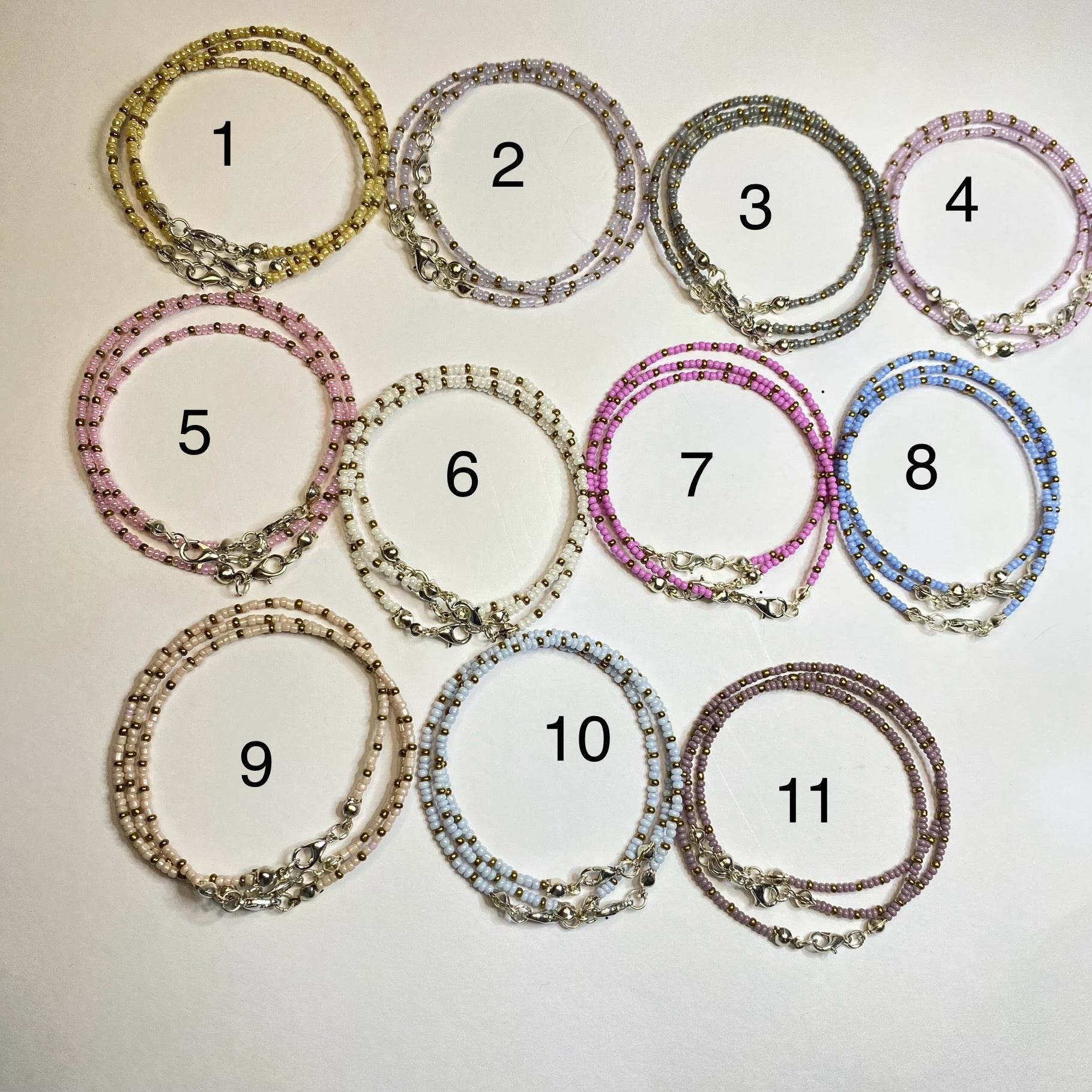 Minimal Seed Beads bracelet | Note its single line - Fatatun