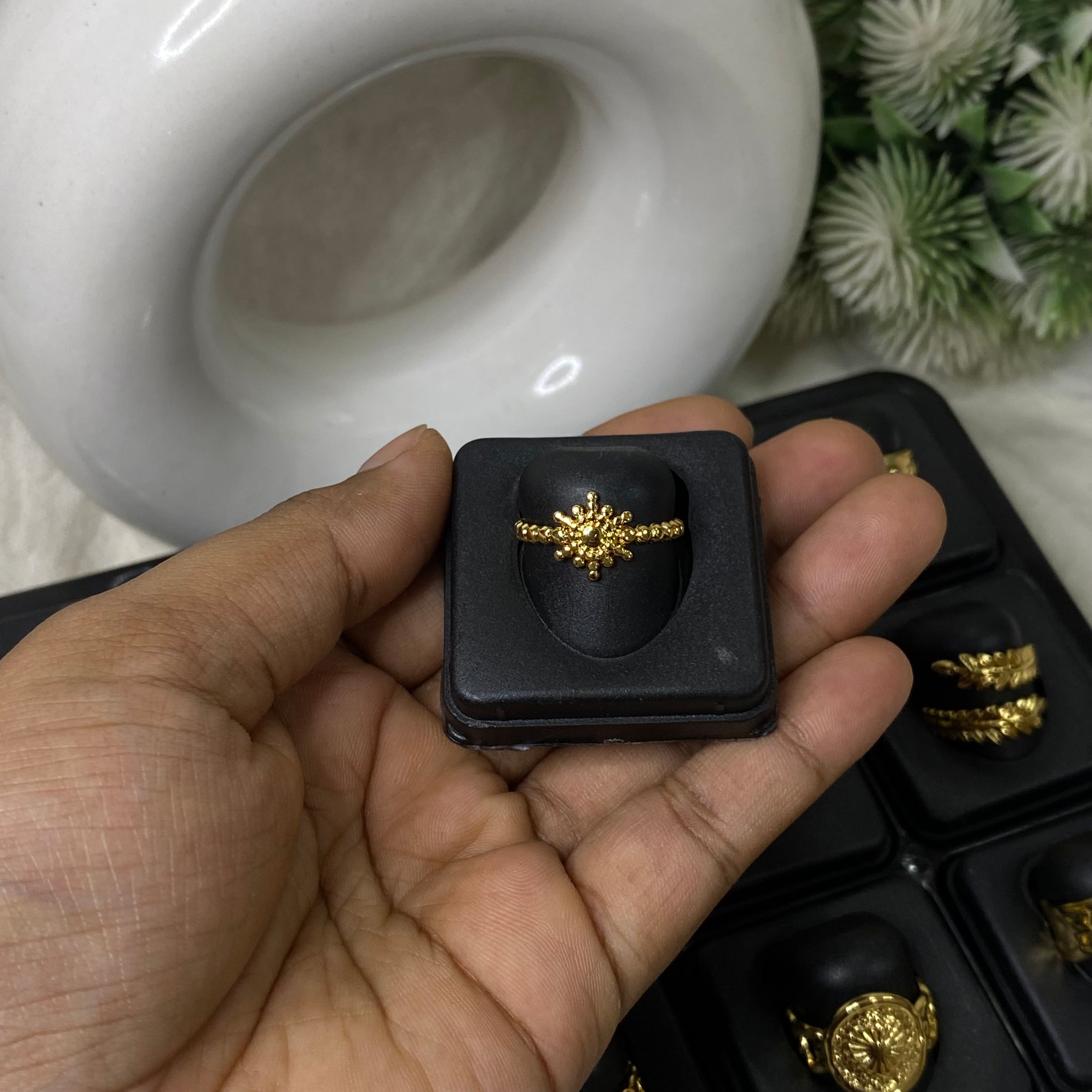 Unique Golden Rings Anti-Tarnish