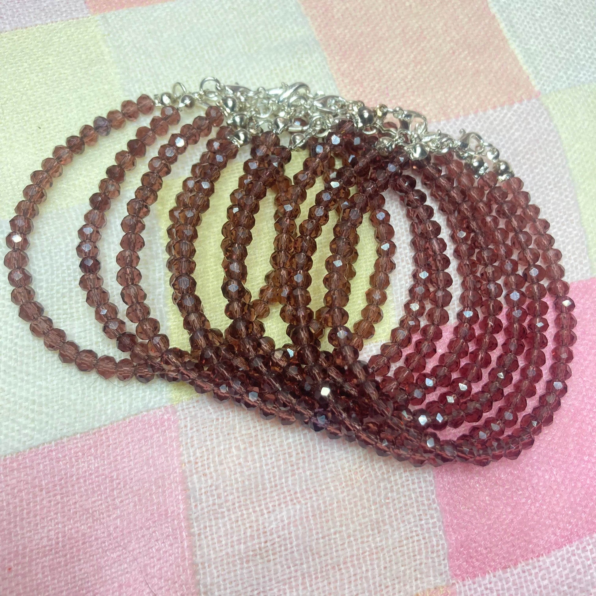 Crystal Bracelet Chocolate Brown | (cost for each) - Fatatun