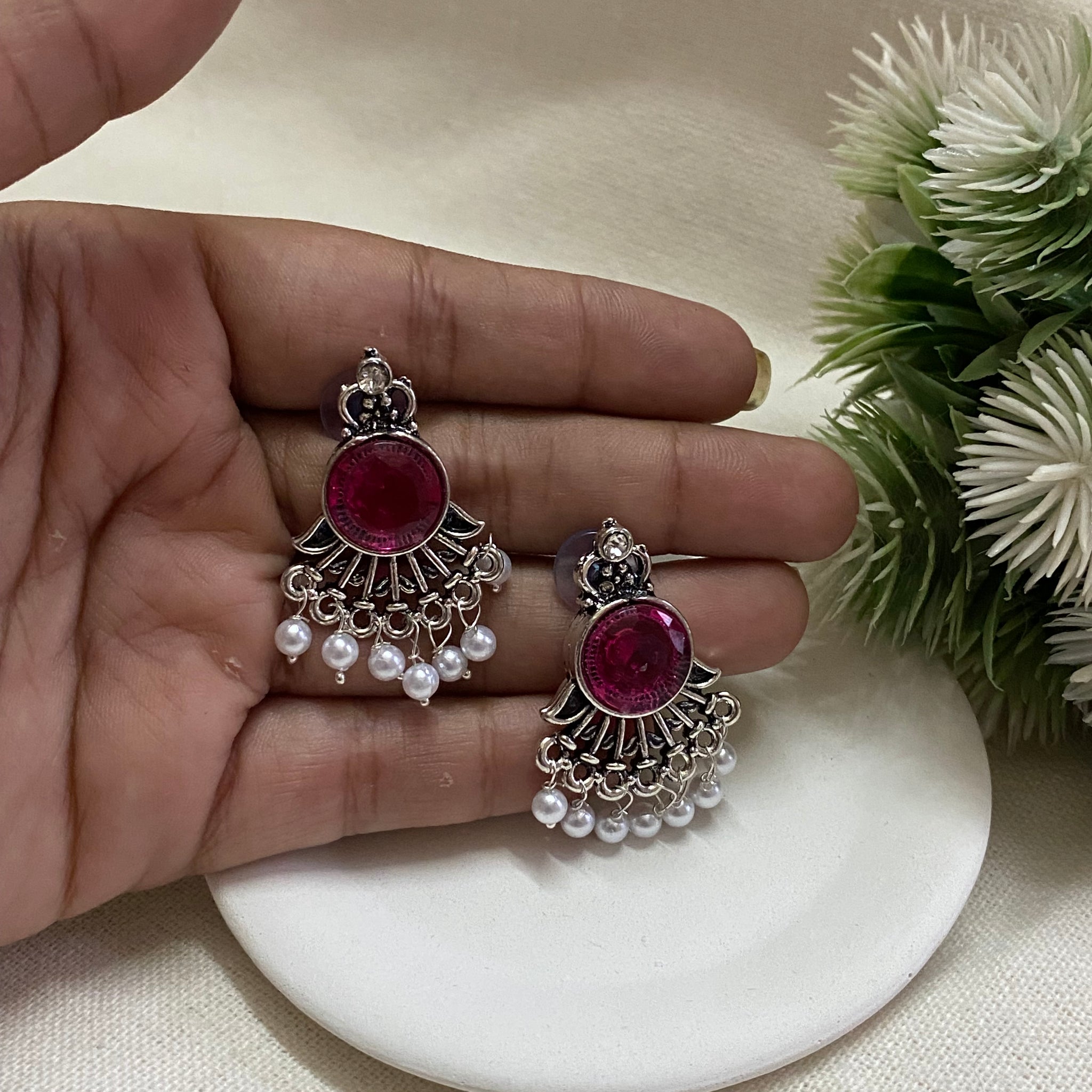 Minimal oxidise jhumka