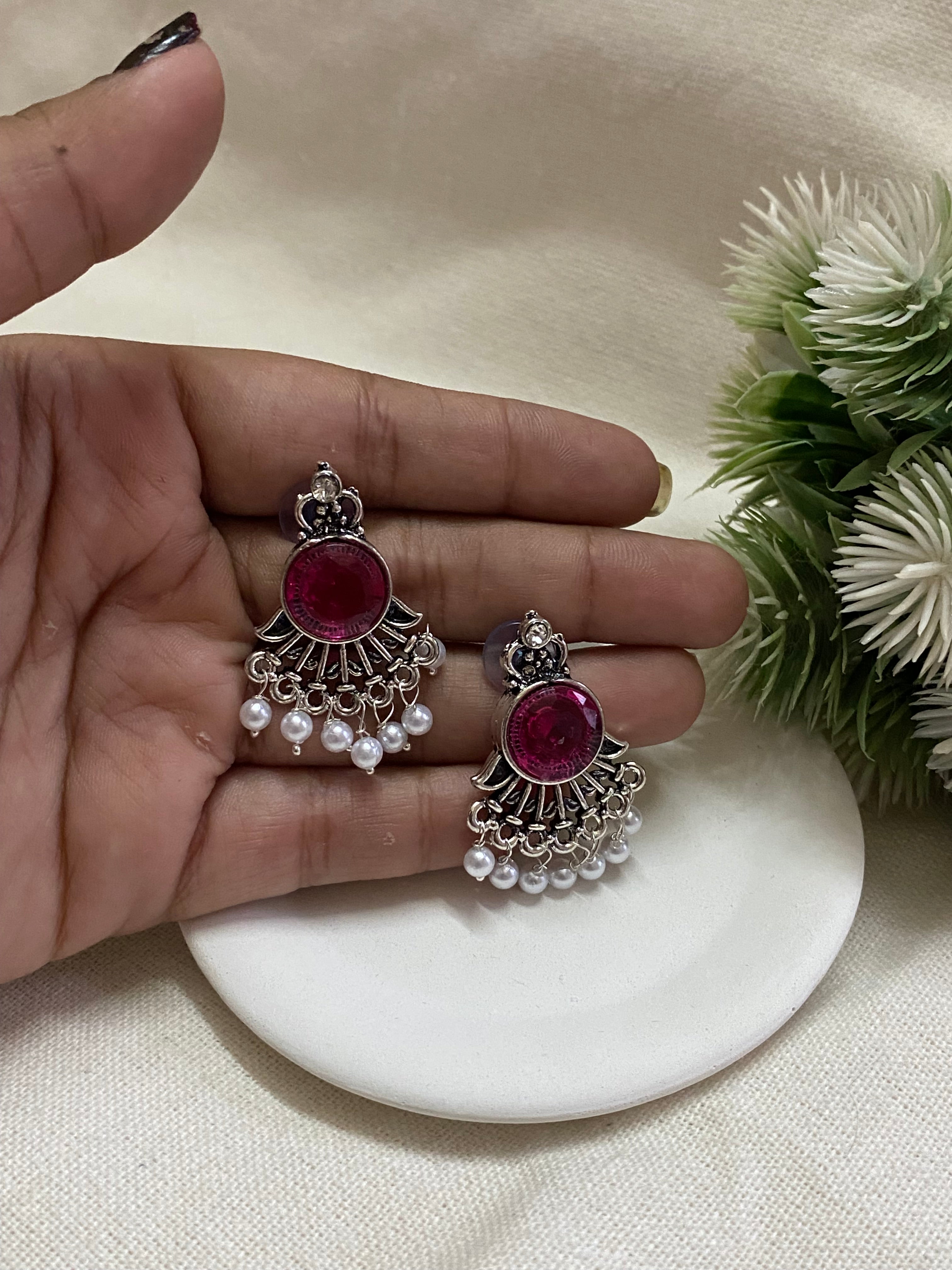 Minimal oxidise jhumka