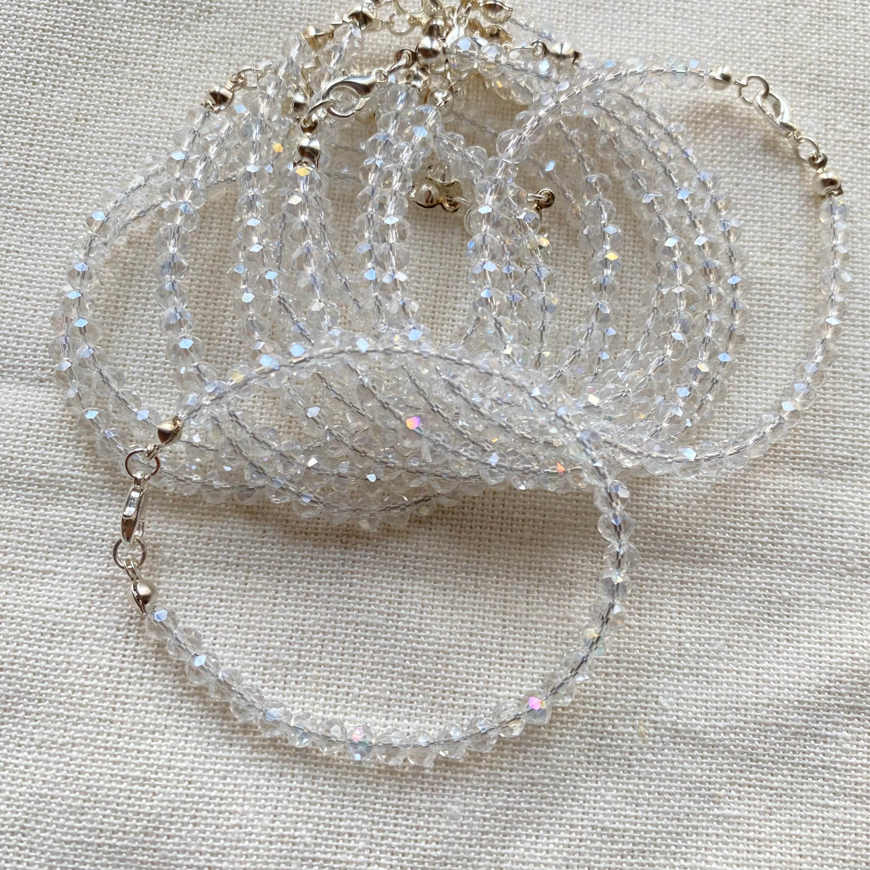 Crystals Bracelet Transparent shine (cost for each) - Fatatun