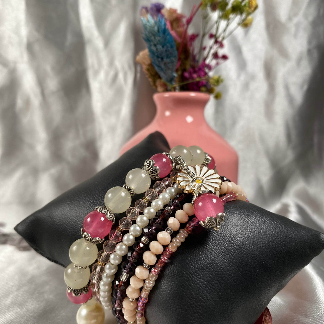 Stack bracelet set of 6 piece with charms - Fatatun