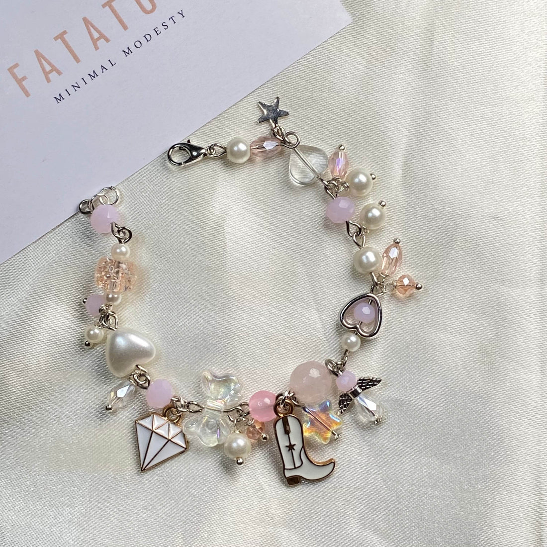 Pink theme Charm Bracelet - Fatatun