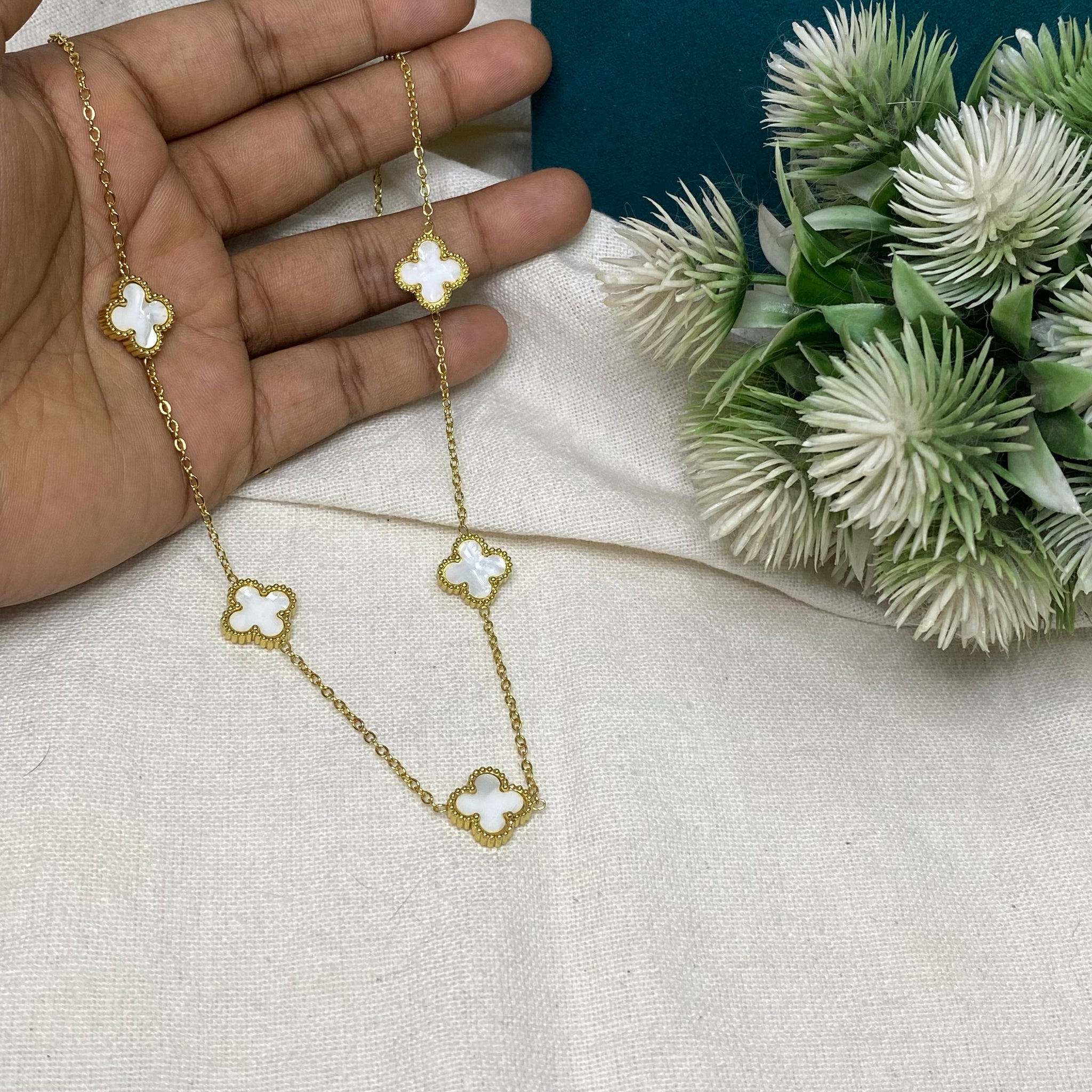 Van Cleef Necklace Anti-Tarnish ￼