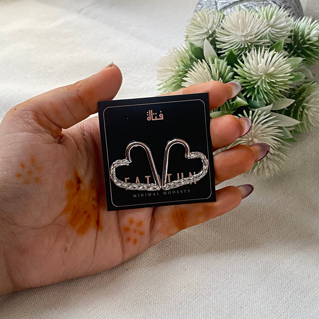 Elegant pattern stainless steel earrings