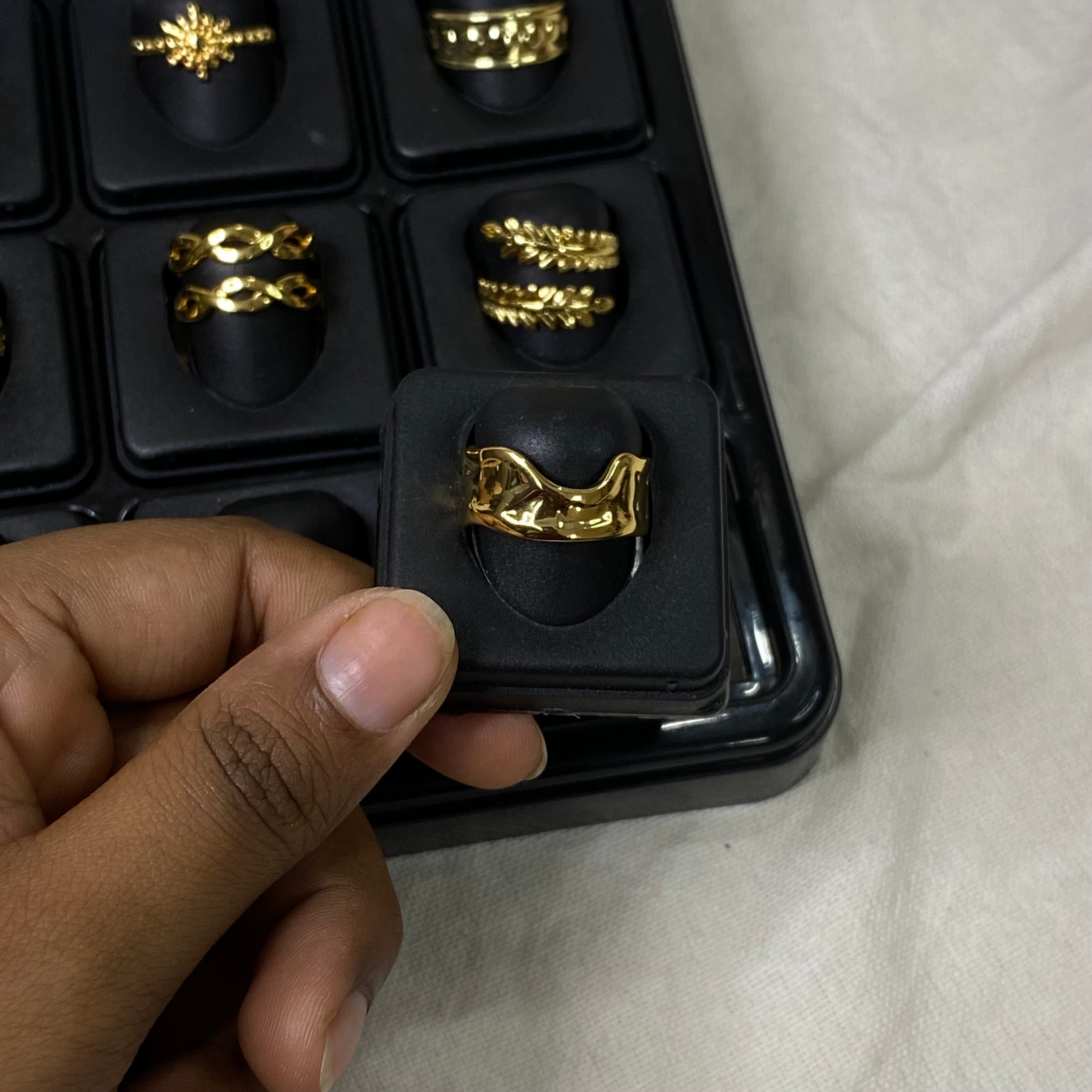 Unique Golden Rings Anti-Tarnish