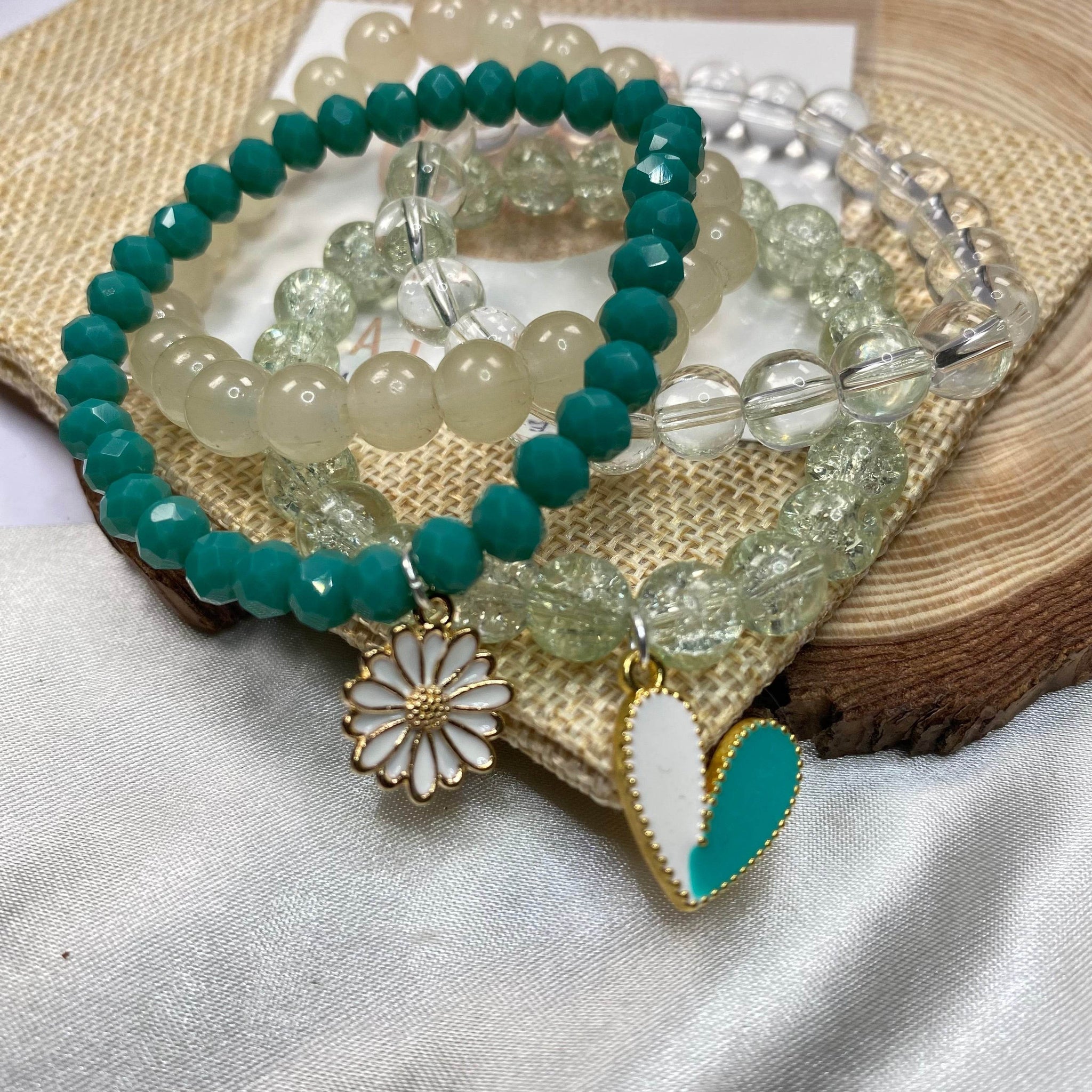 Stack Bracelets | Stacked for style! Mix these four beaded beauties for your perfect look - Fatatun