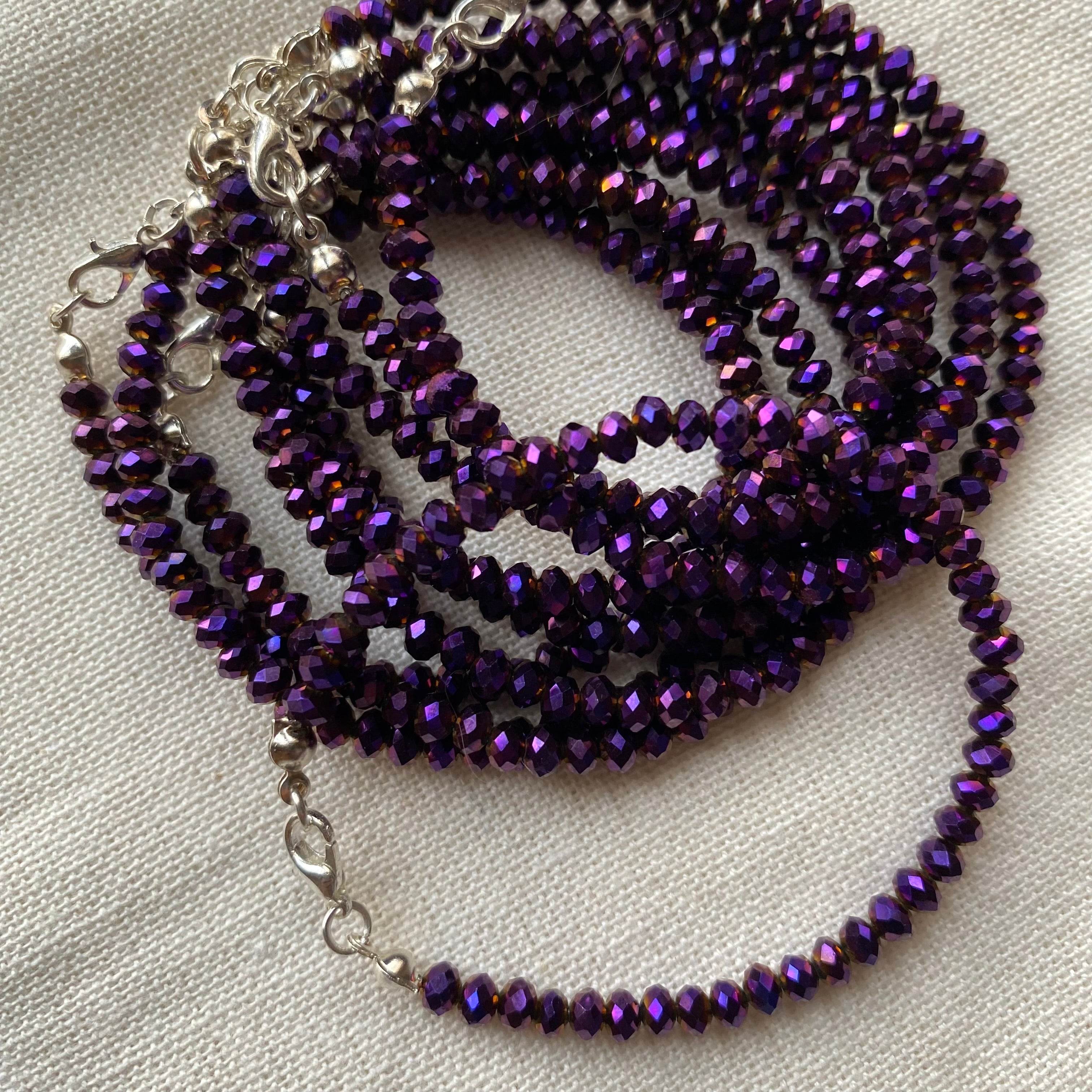 Crystal Bracelet purple Lustre | (cost for each) - Fatatun