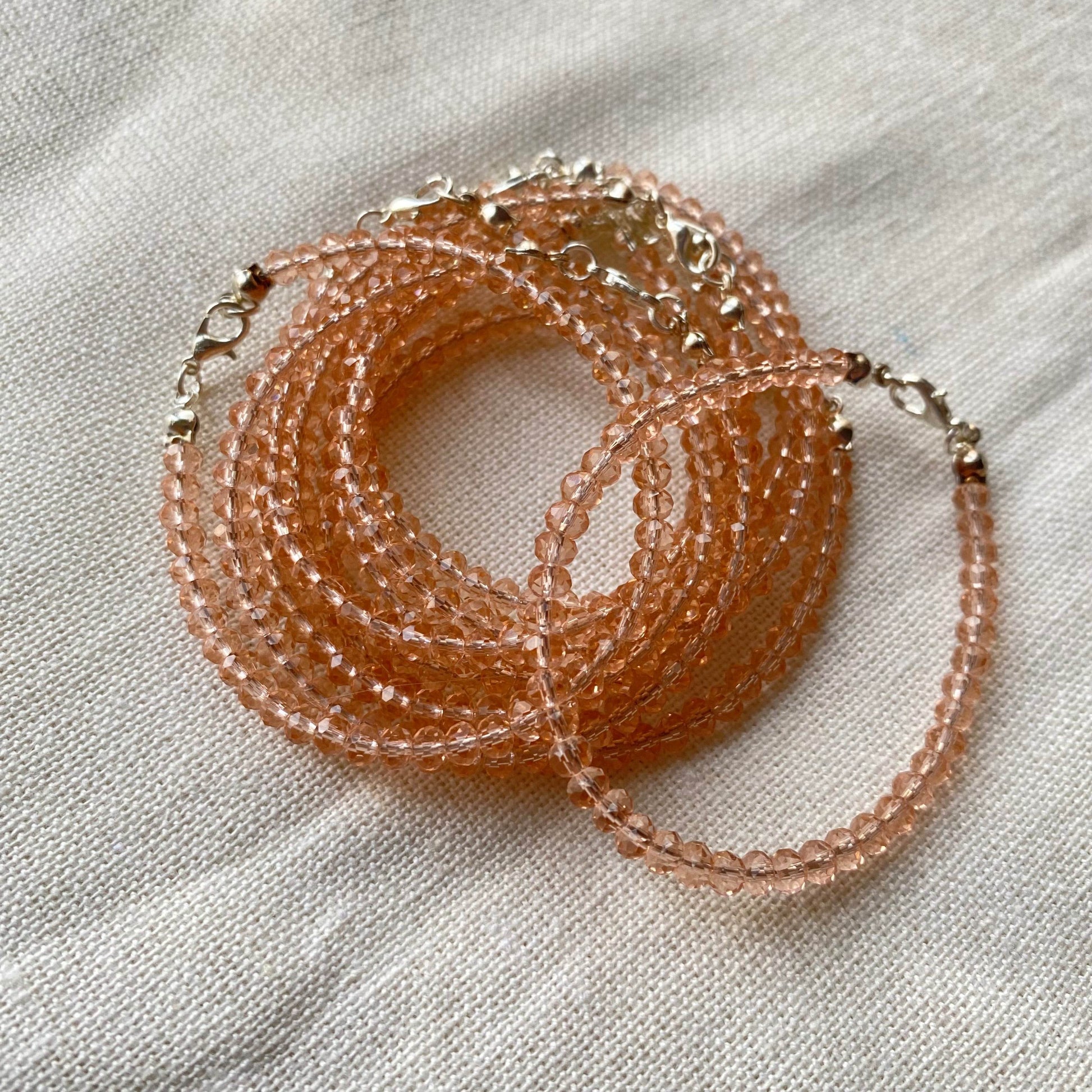 Crystal Bracelet Peach (cost for each) - Fatatun