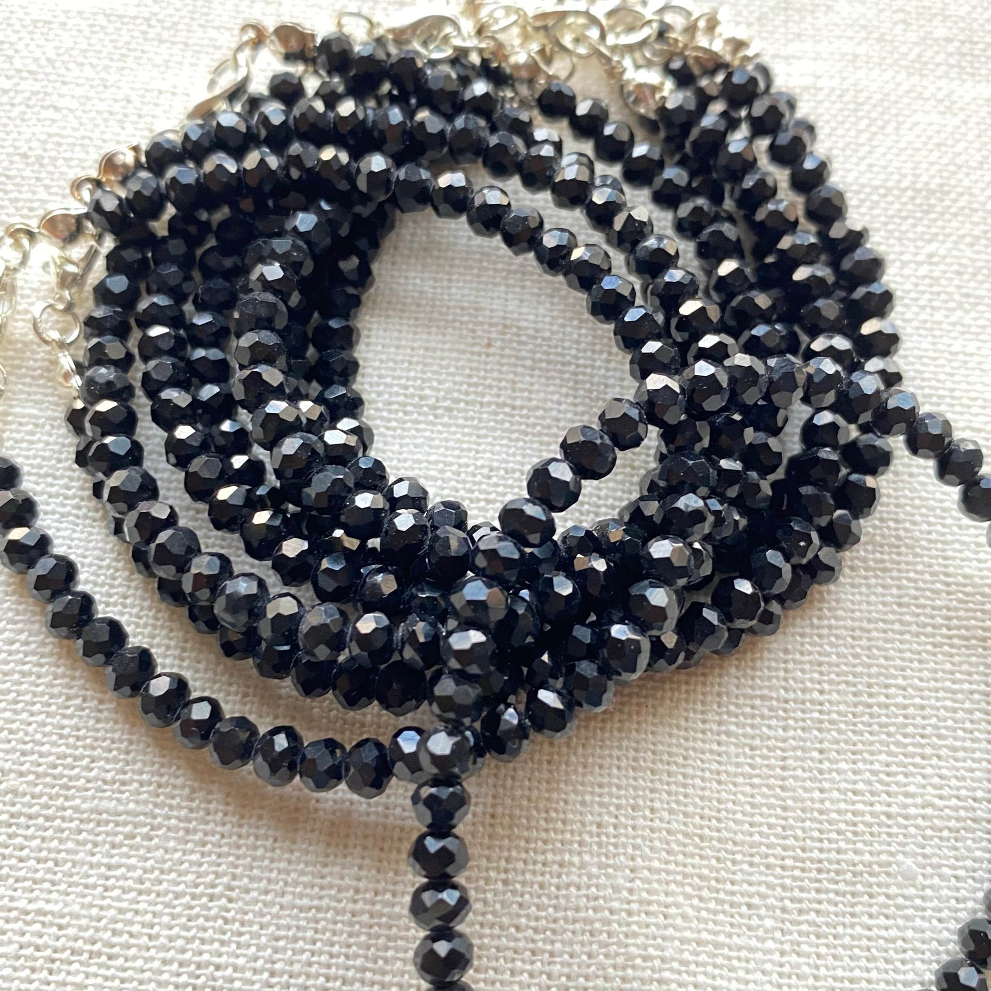 Crystals Bracelet Black Opaque (cost for each) - Fatatun