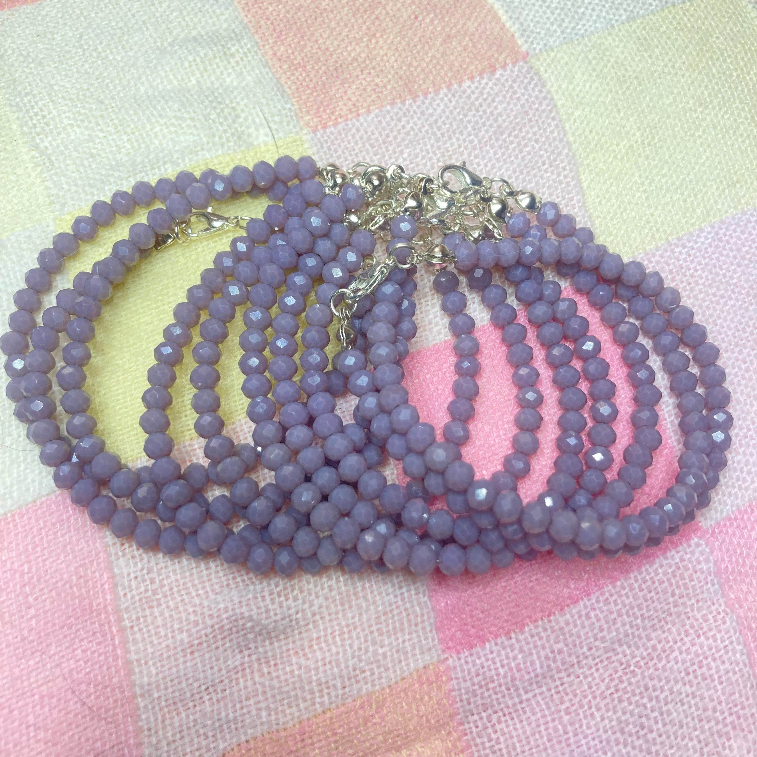 Crystal Bracelet Mauve colour | (cost for each) - Fatatun