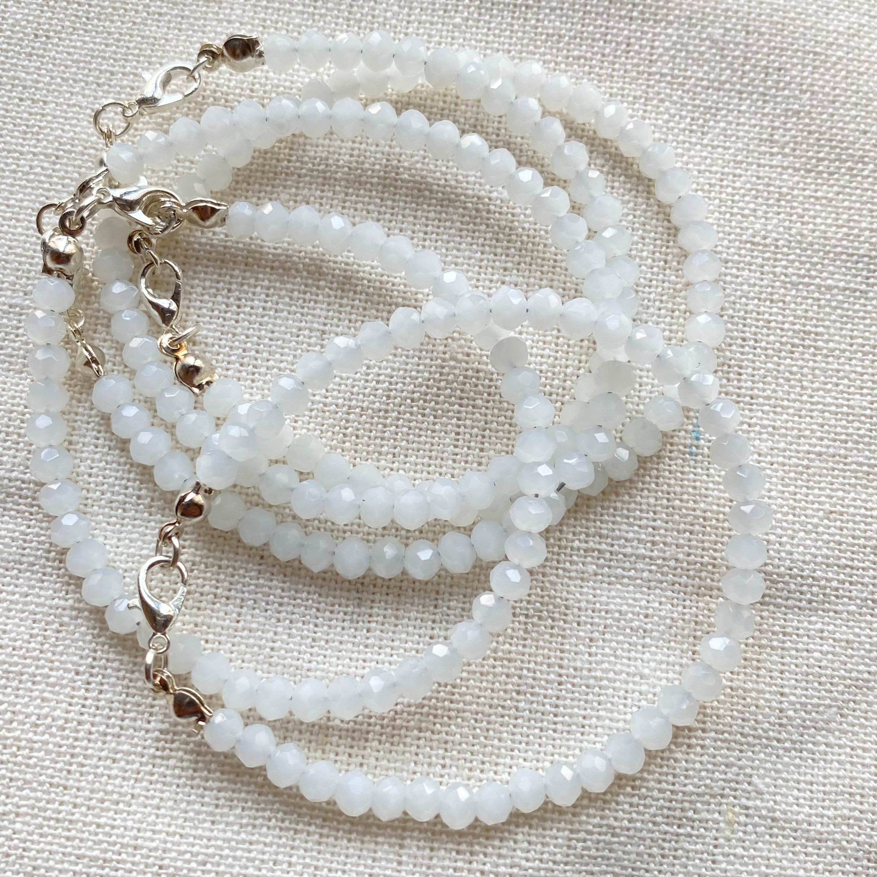 Crystals Bracelet White Opaque (cost for each) - Fatatun
