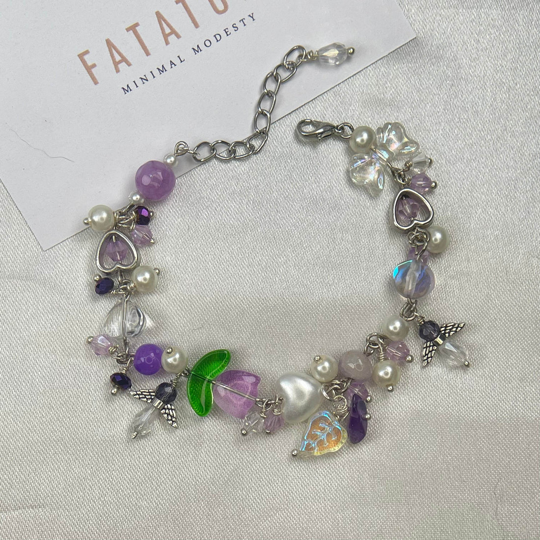 Purple theme Charm Bracelet - Fatatun