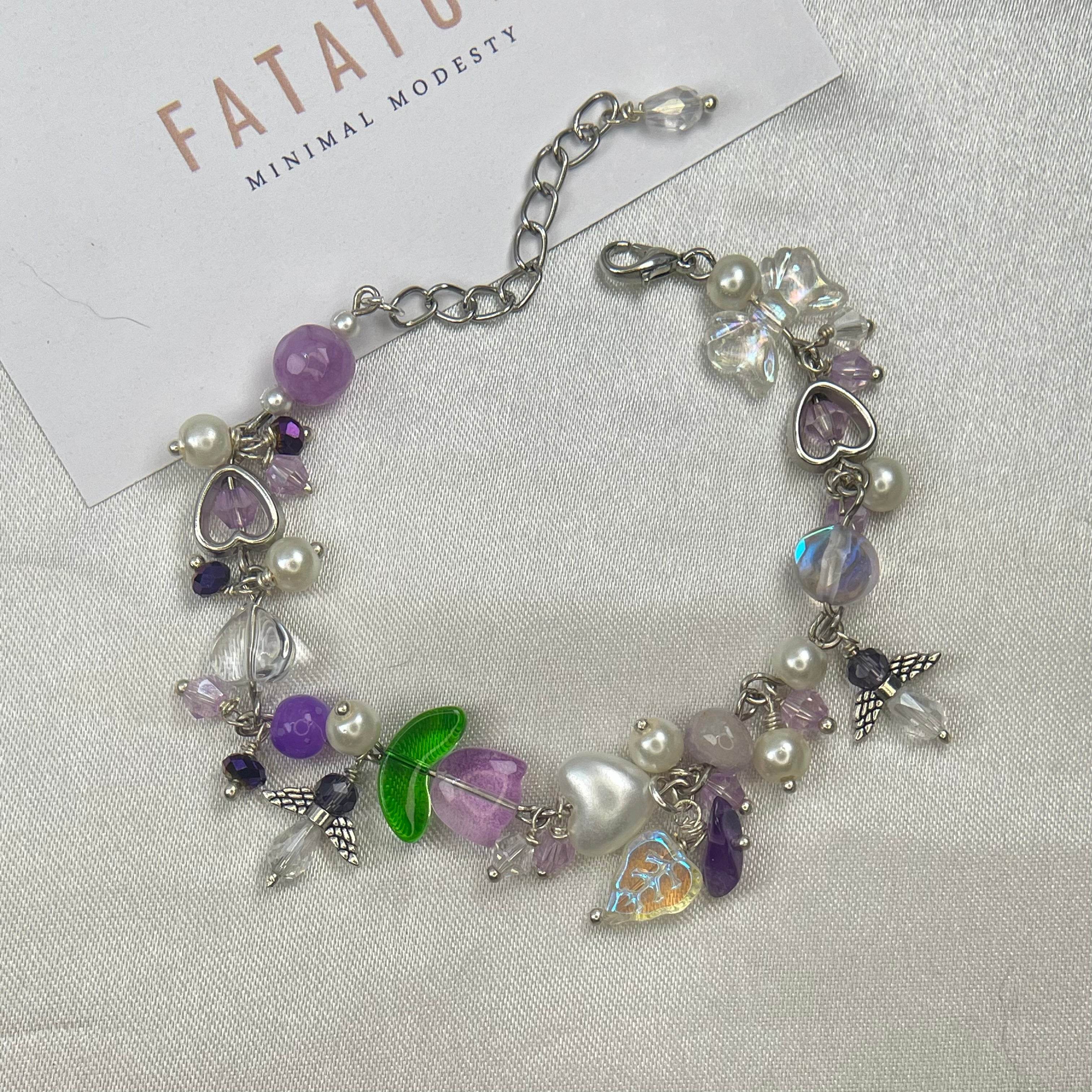 Purple theme Charm Bracelet - Fatatun