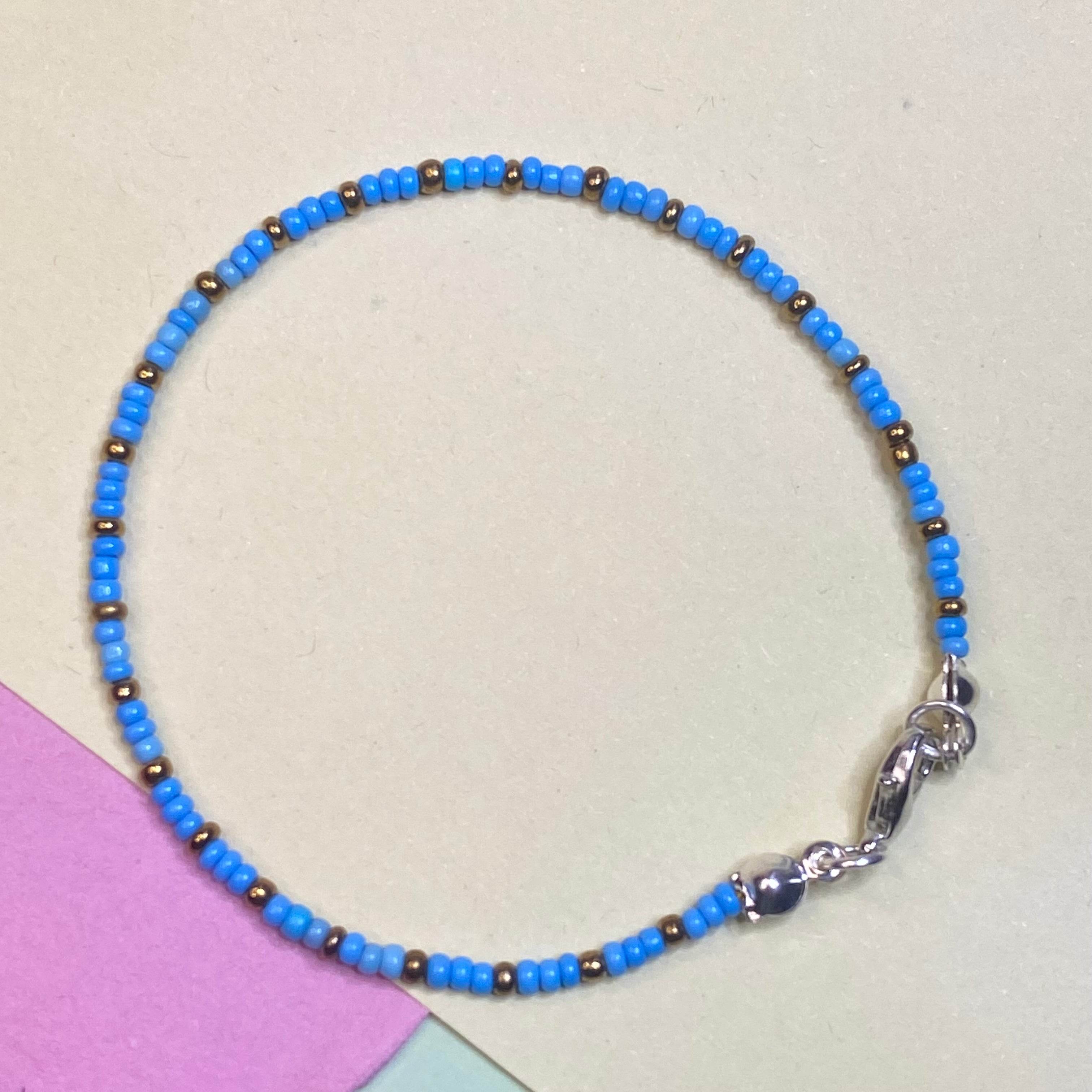 Minimal Seed Beads bracelet | Note its single line - Fatatun