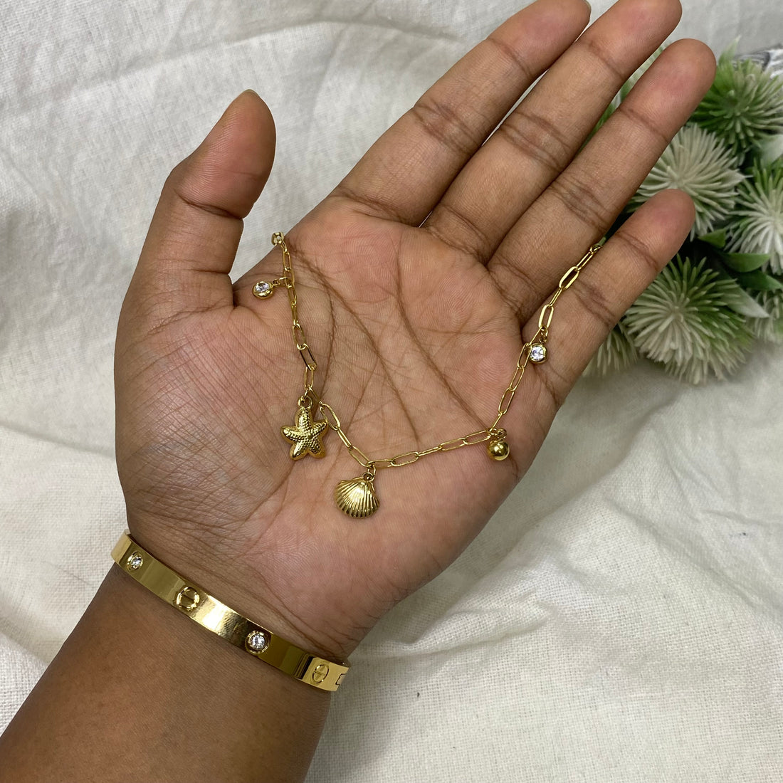 Sea Shell Golden Bracelet Anti-Tarnish