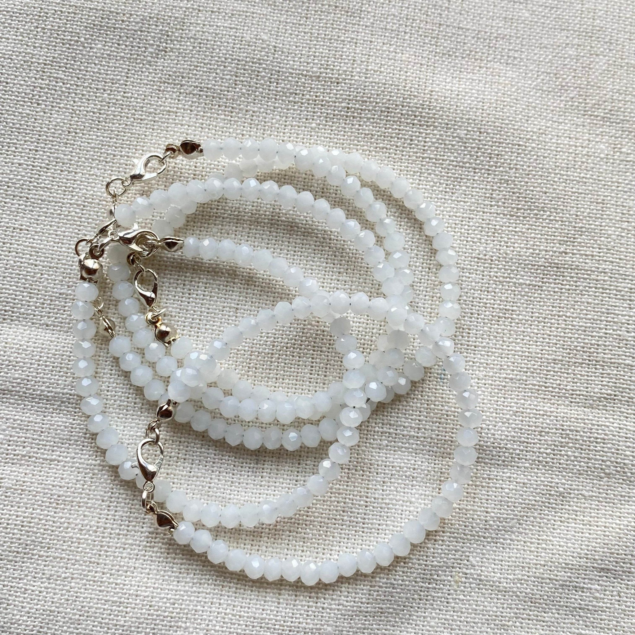 Crystals Bracelet White Opaque (cost for each) - Fatatun