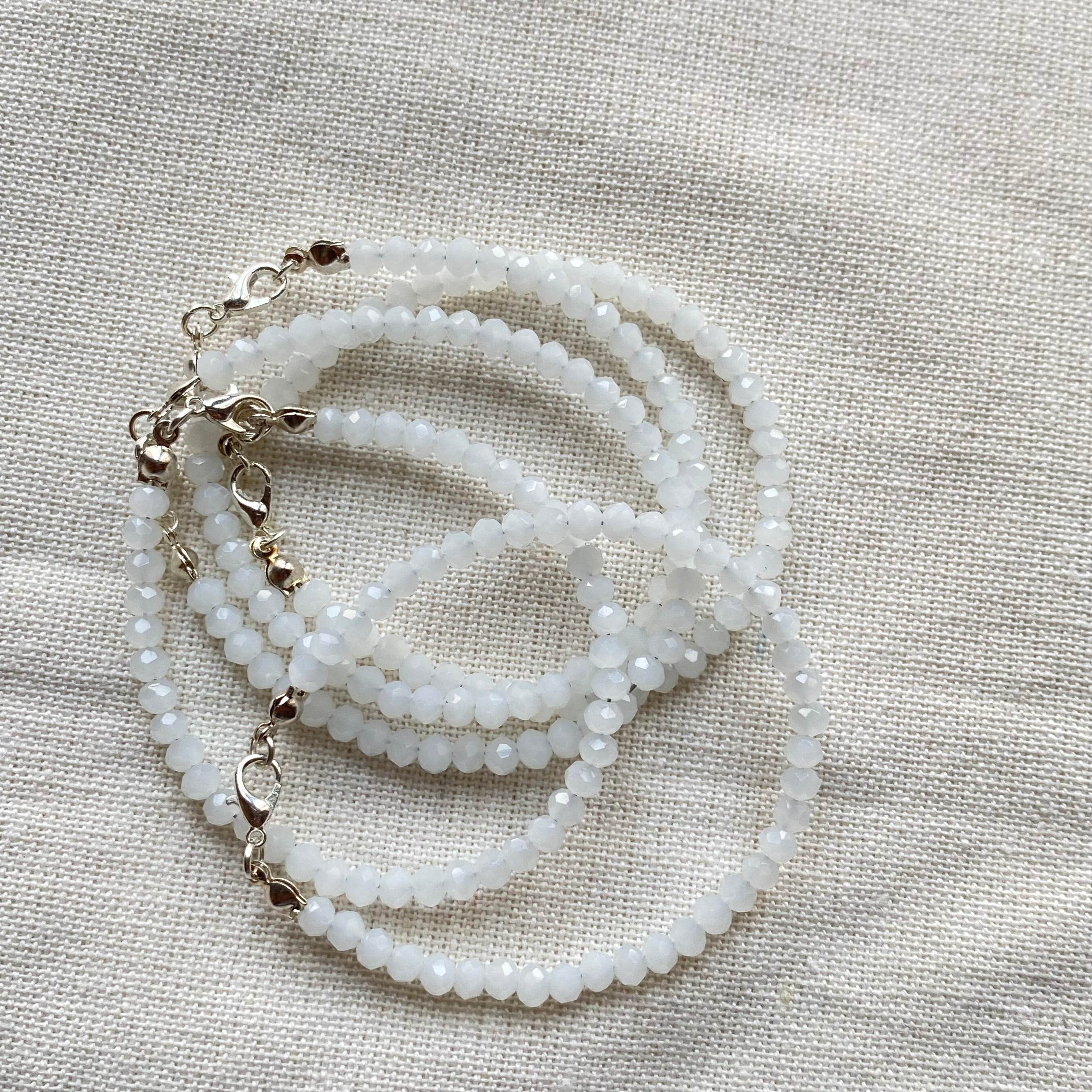 Crystals Bracelet White Opaque (cost for each) - Fatatun