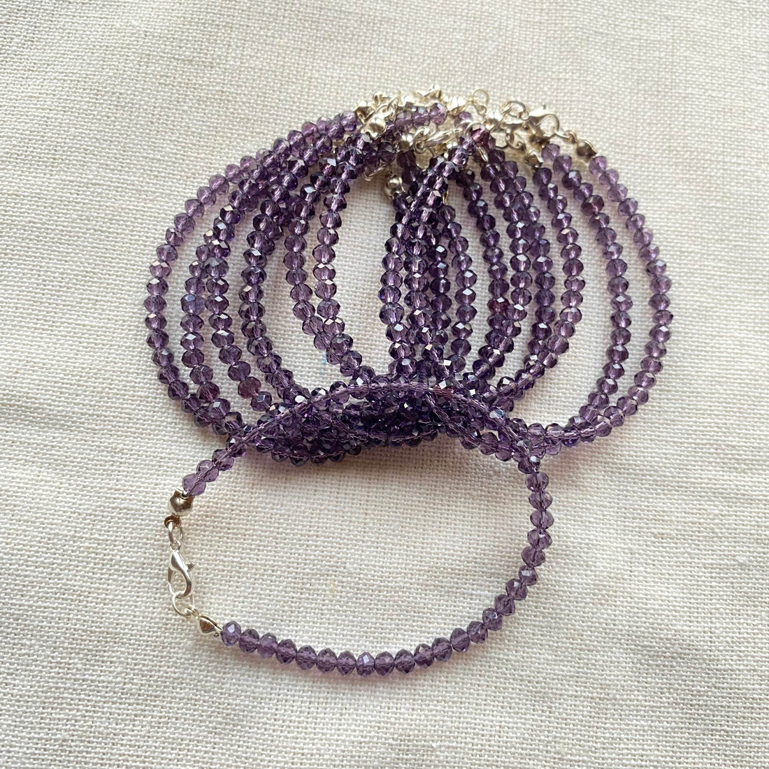 Crystal Bracelet Purple Tsp| (cost for each) - Fatatun