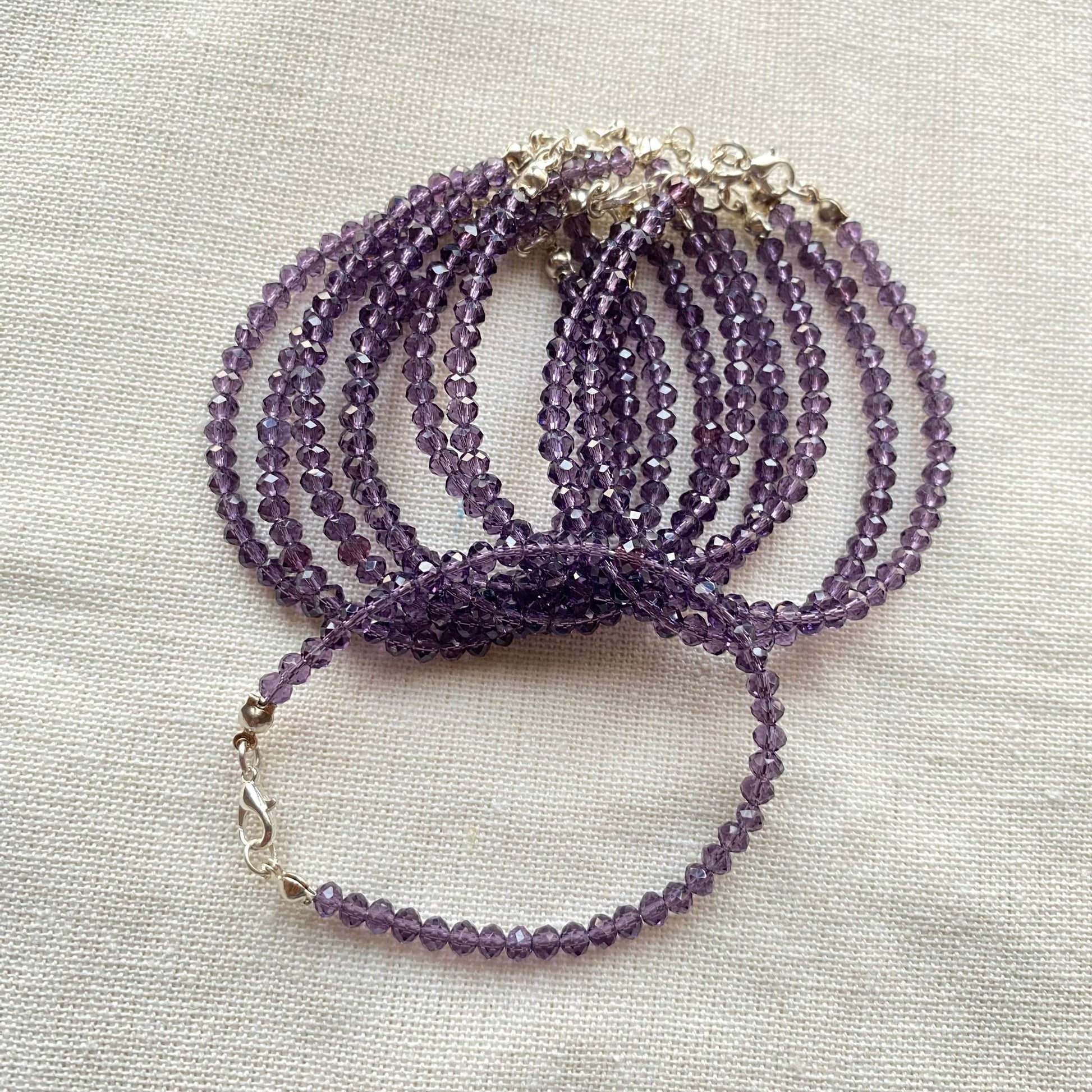 Crystal Bracelet Purple Tsp| (cost for each) - Fatatun