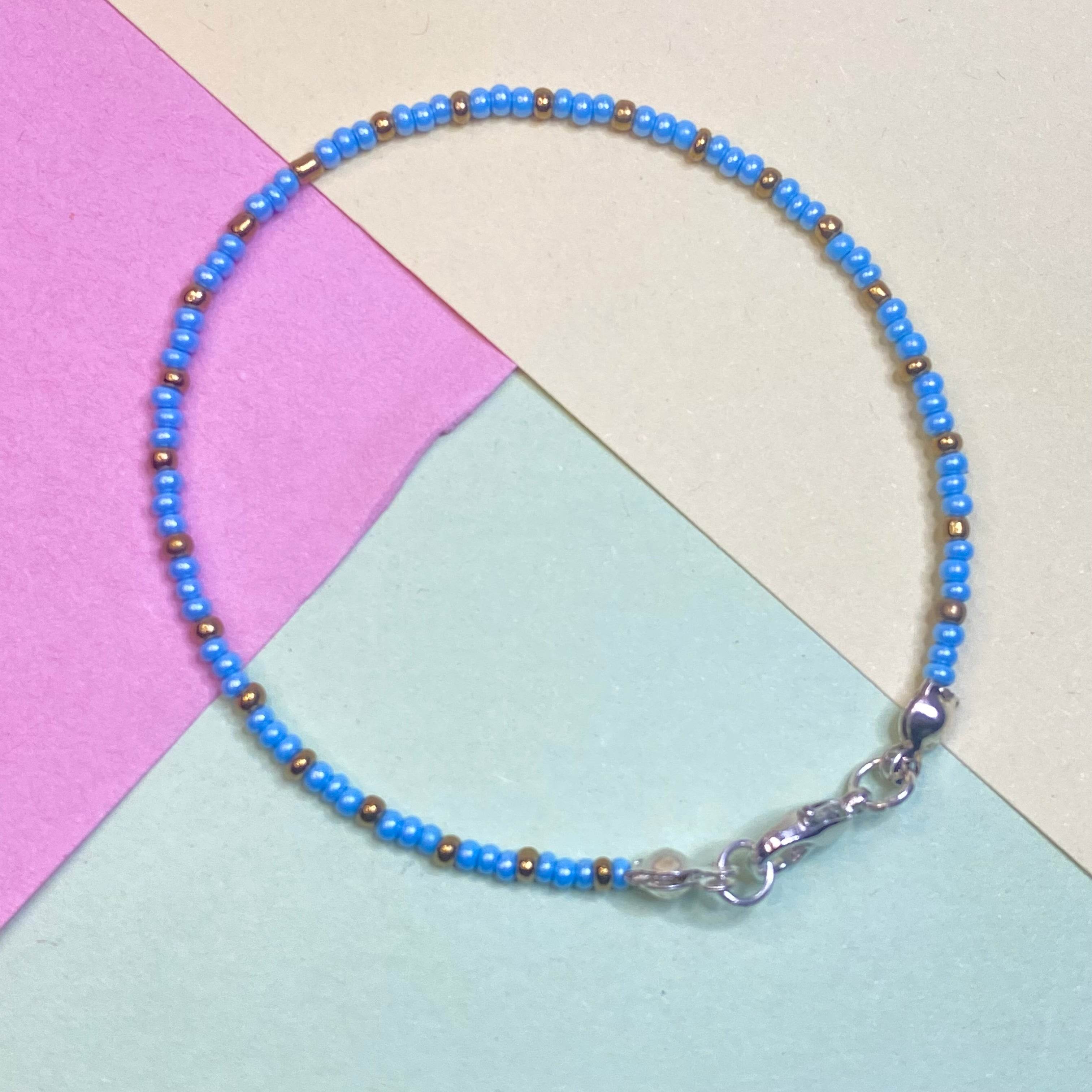 Minimal Seed Beads bracelet | Note its single line - Fatatun