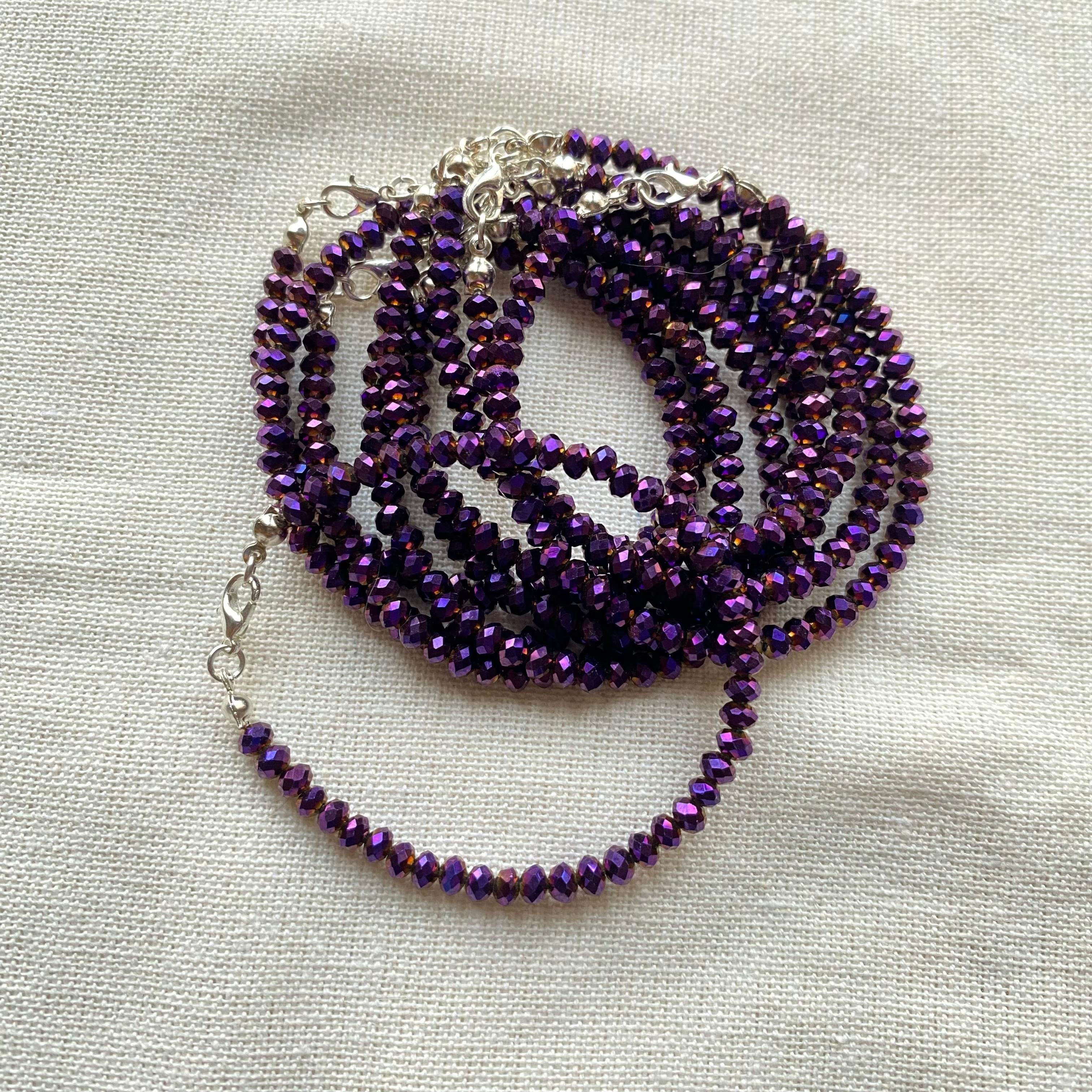 Crystal Bracelet purple Lustre | (cost for each) - Fatatun