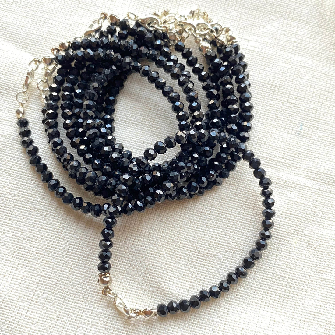 Crystals Bracelet Black Opaque (cost for each) - Fatatun