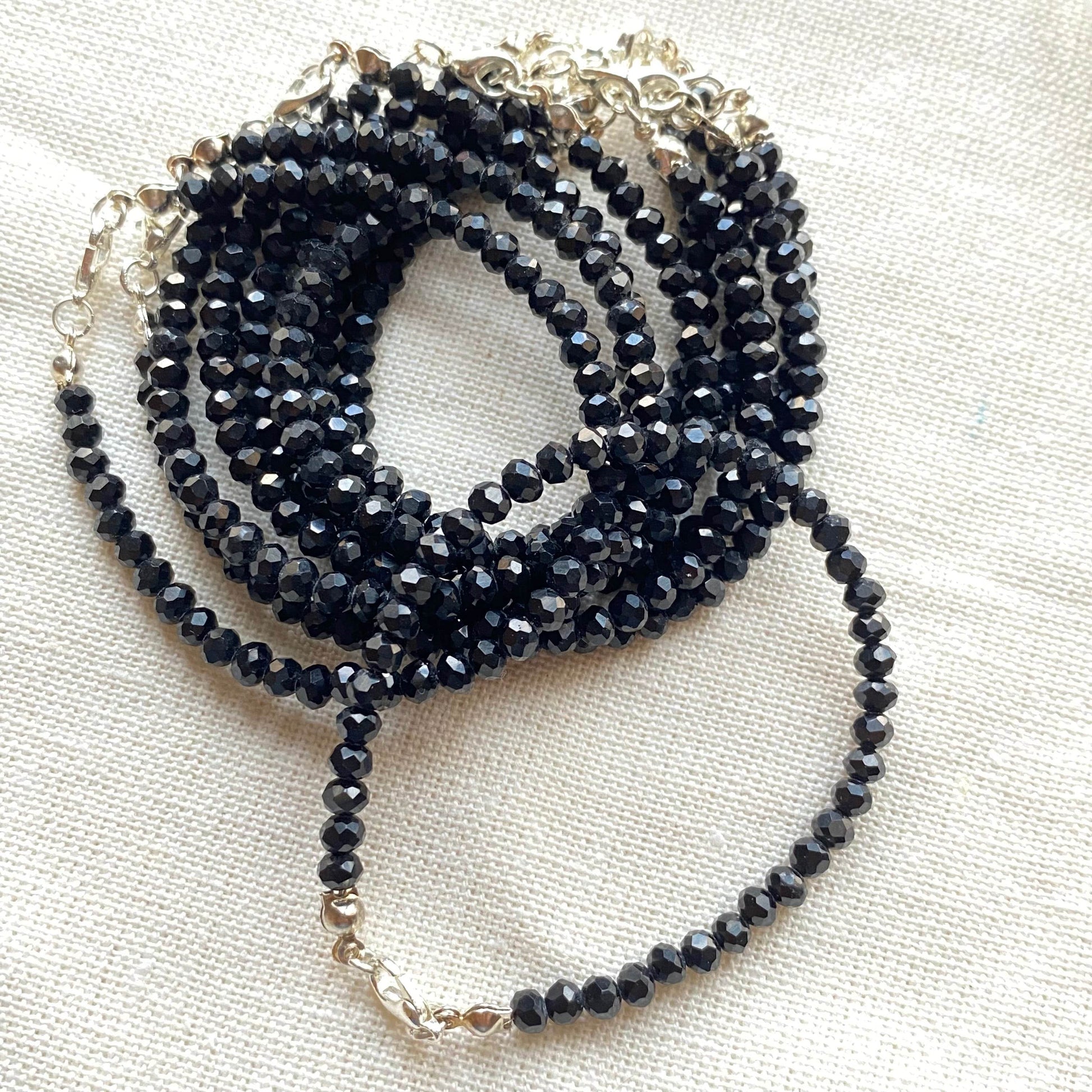 Crystals Bracelet Black Opaque (cost for each) - Fatatun