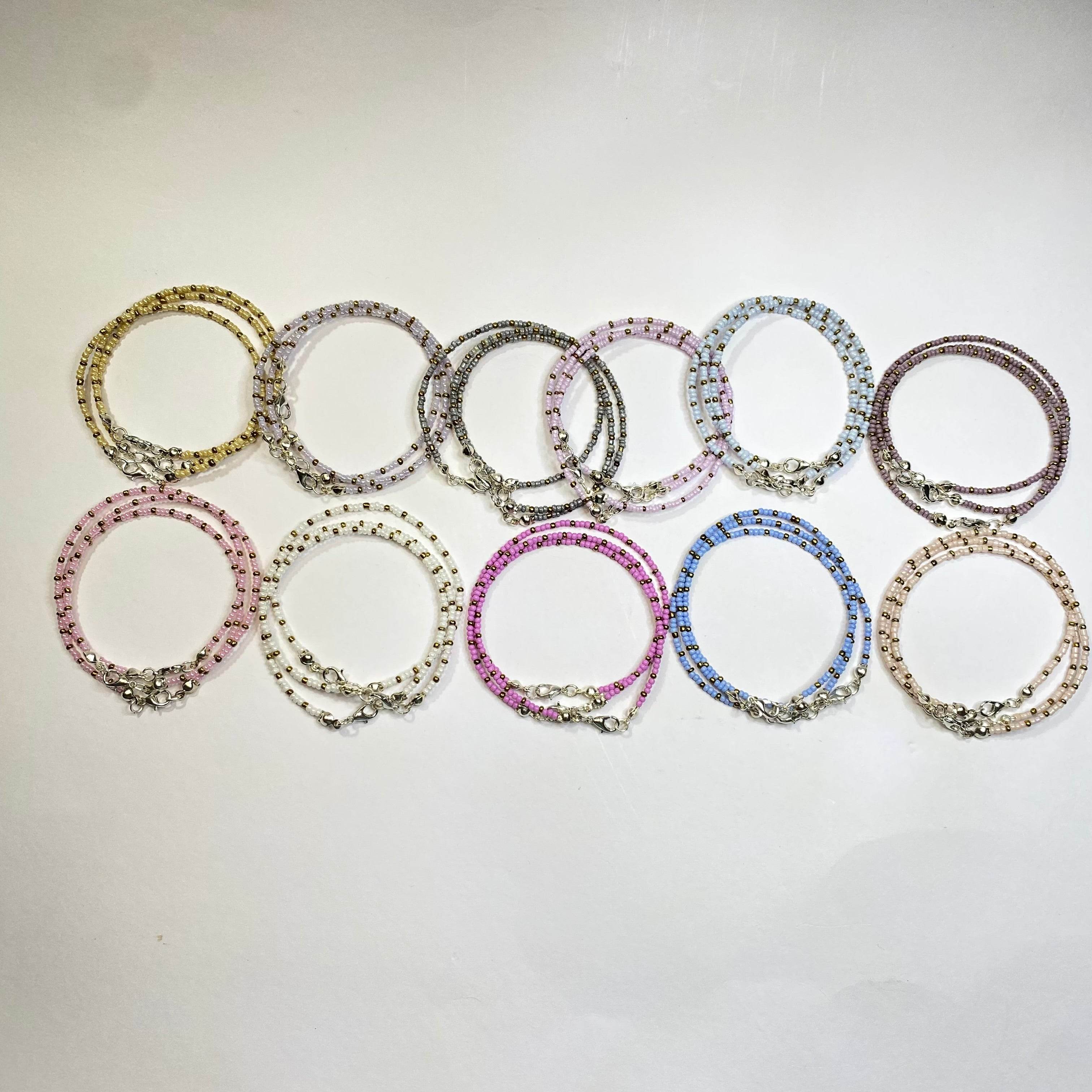 Minimal Seed Beads bracelet | Note its single line - Fatatun