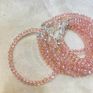 Crystal Bracelet peachy pink Shine (cost for each) - Fatatun