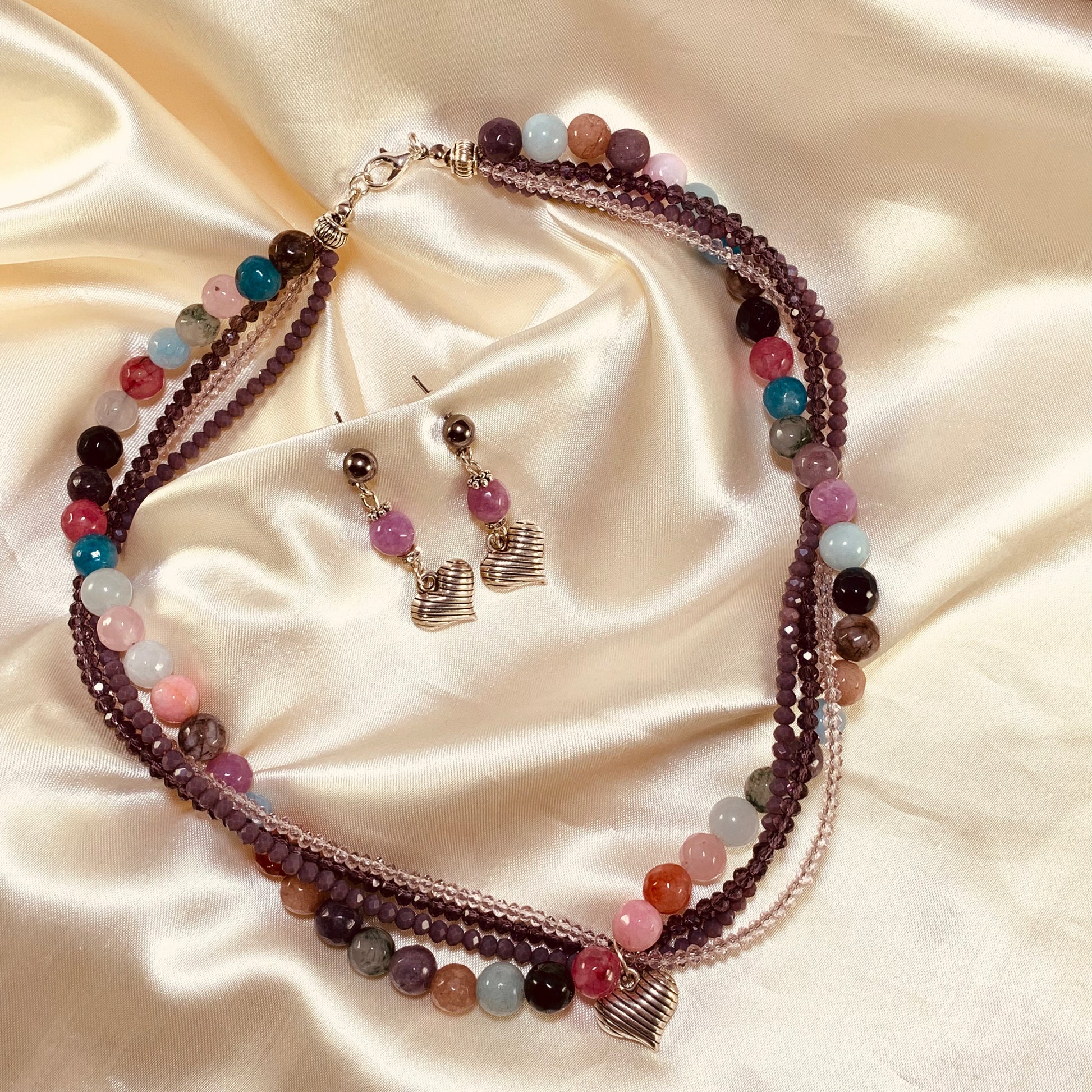 Necklace set with earrings - Fatatun