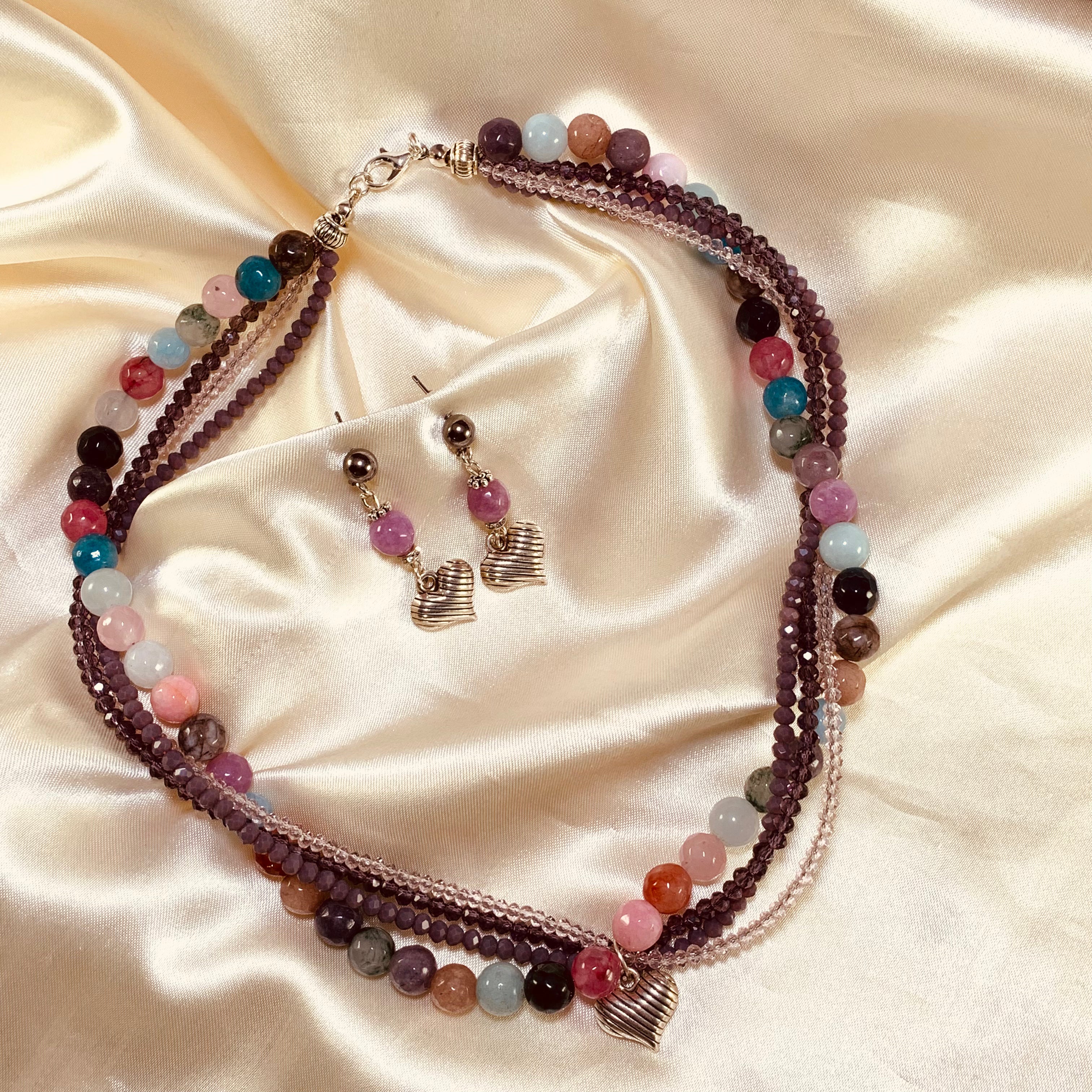 Necklace set with earrings - Fatatun