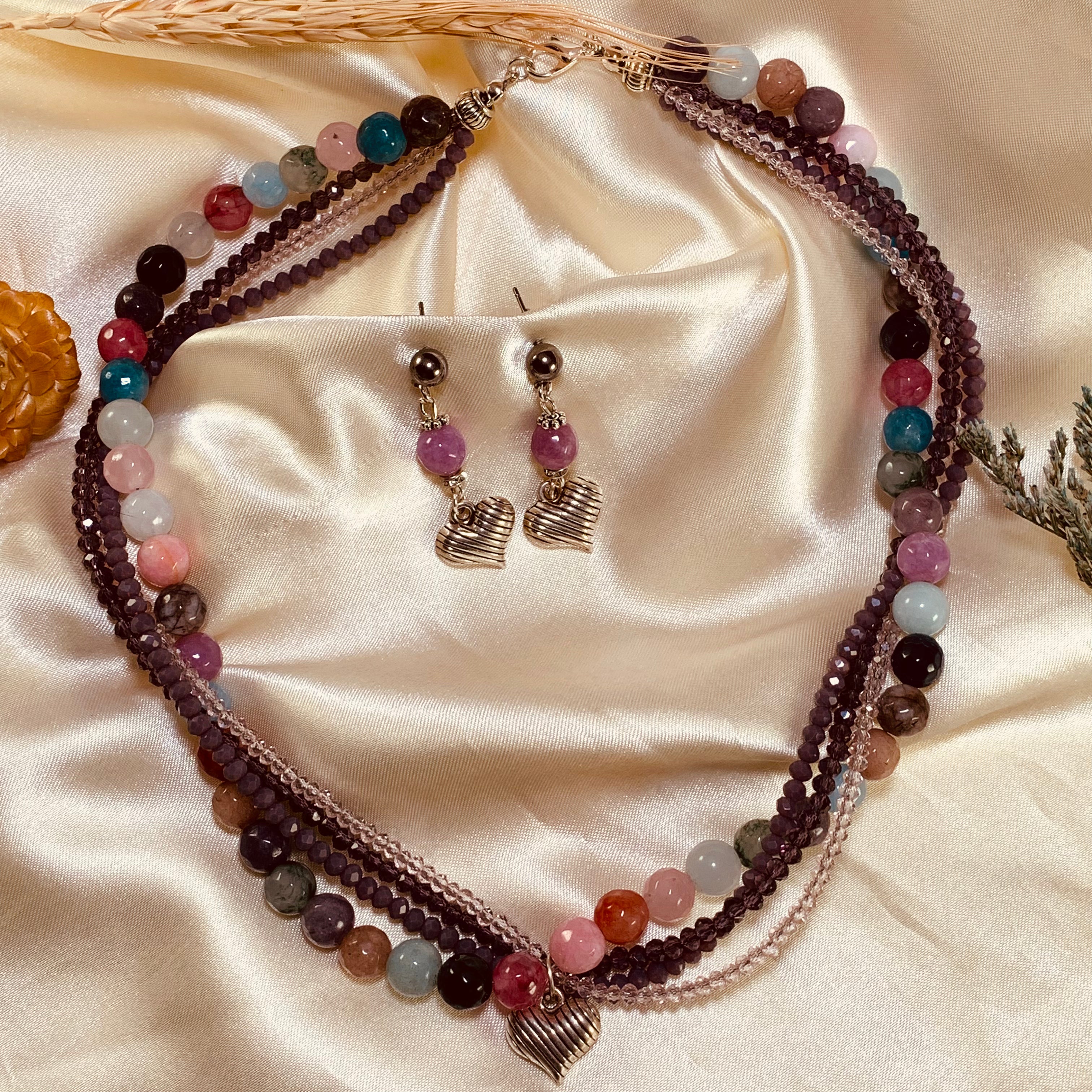 Necklace set with earrings - Fatatun