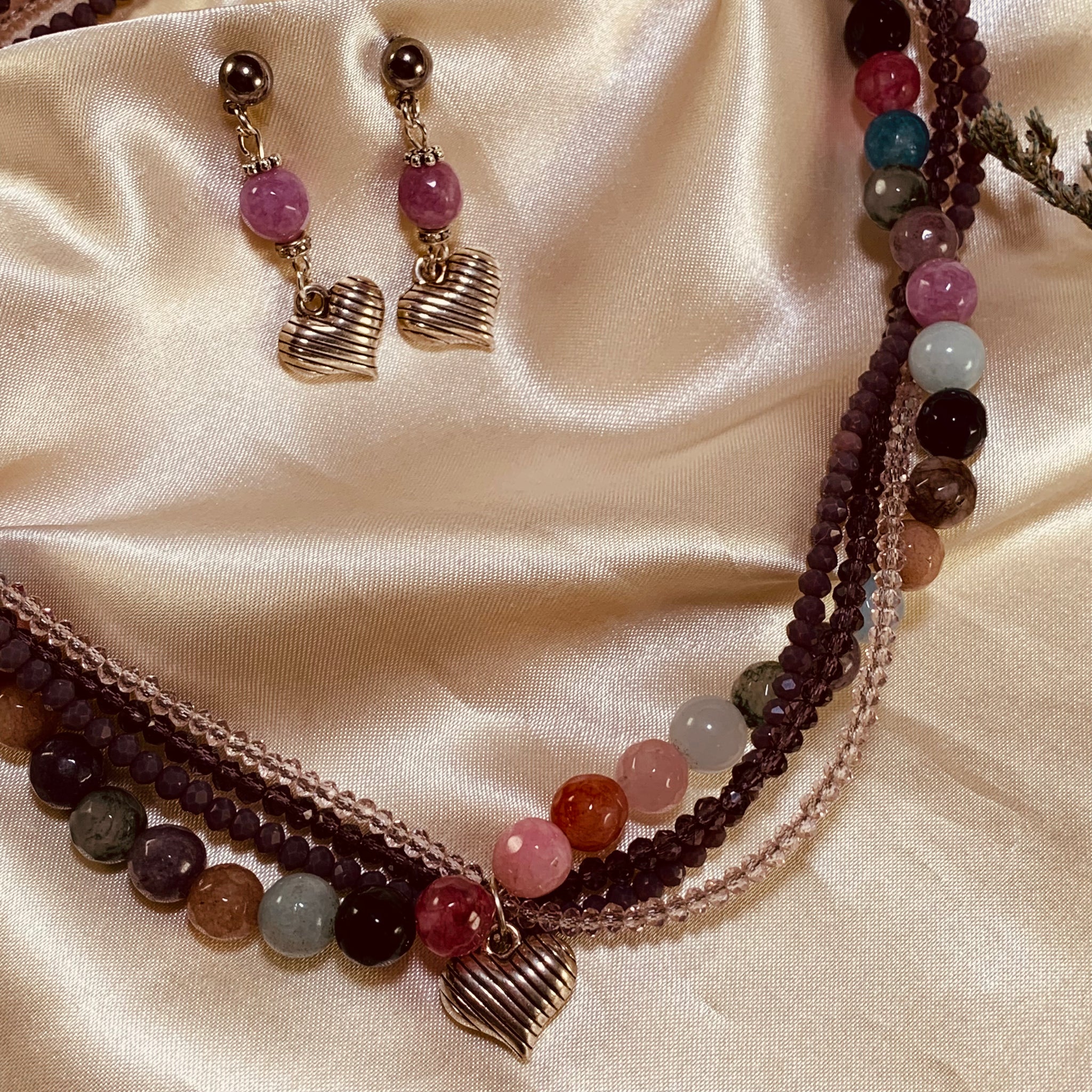 Necklace set with earrings - Fatatun