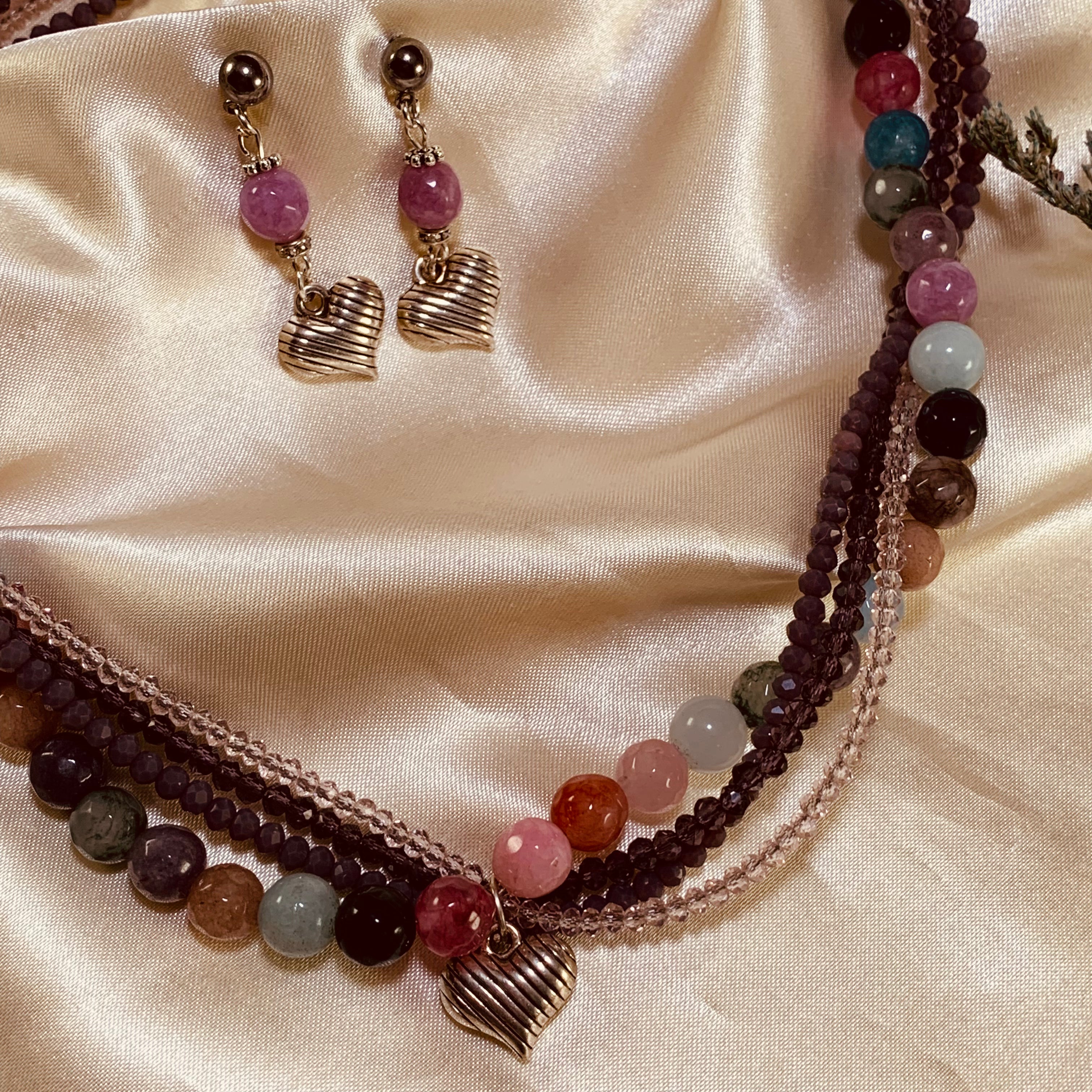 Necklace set with earrings - Fatatun