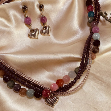 Necklace set with earrings - Fatatun