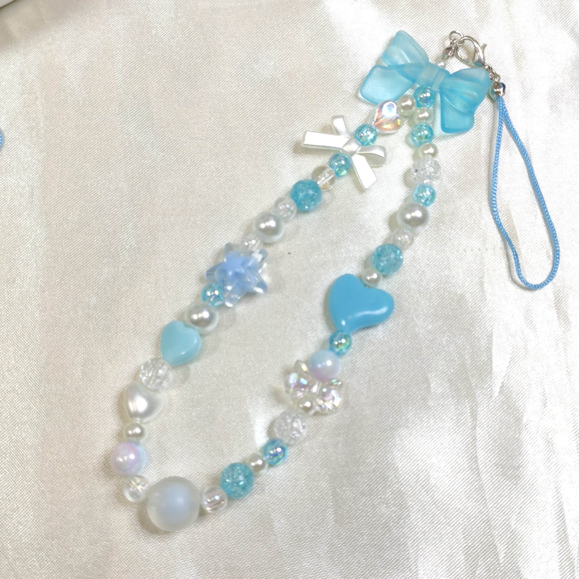 Phone charms Asthetic Light Blue Series, Hook it to phone,bag or anything - Fatatun