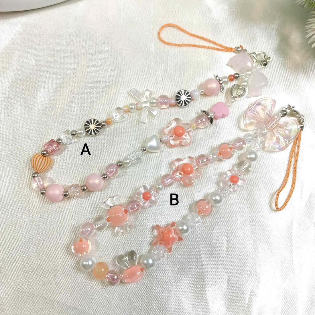 Phone charms Asthetic Peach Series, Hook it to phone,bag or anything - Fatatun