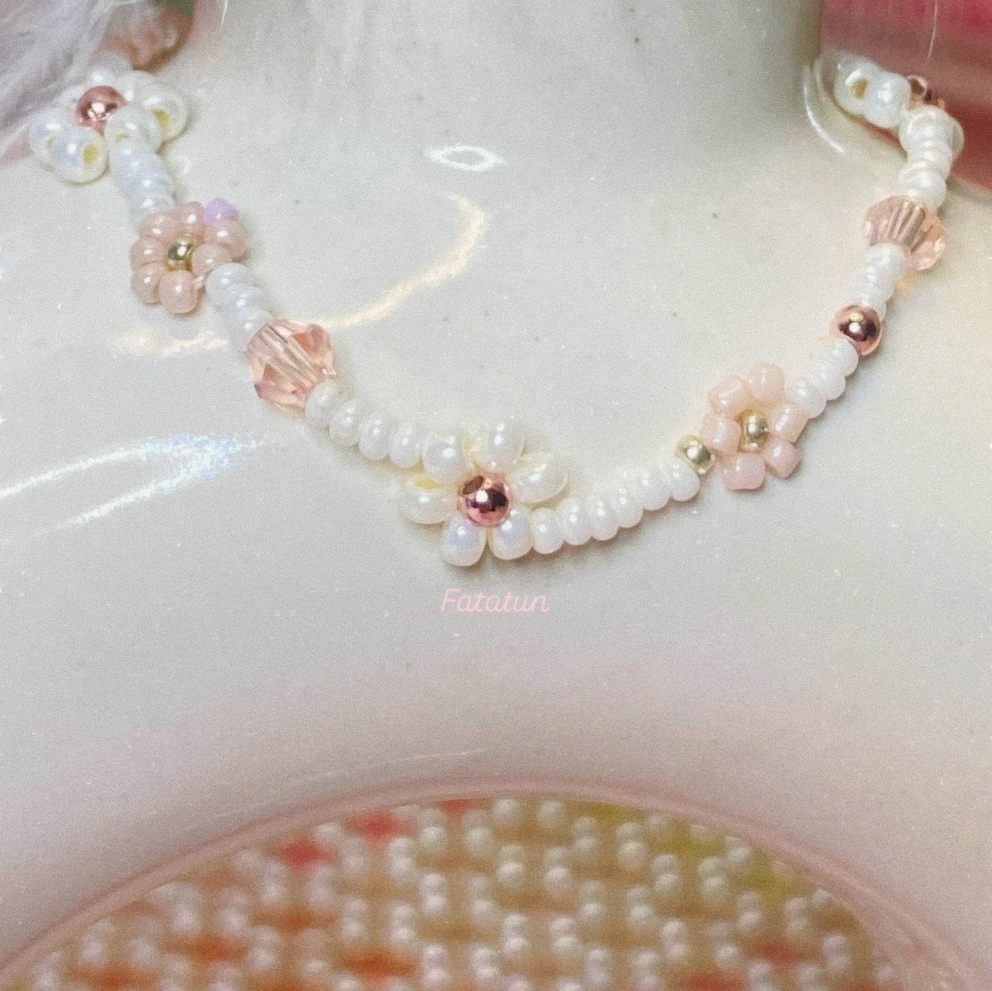 Blossom Essence: Simple, Chic, and Beautifully Beaded set of 4 - Fatatun